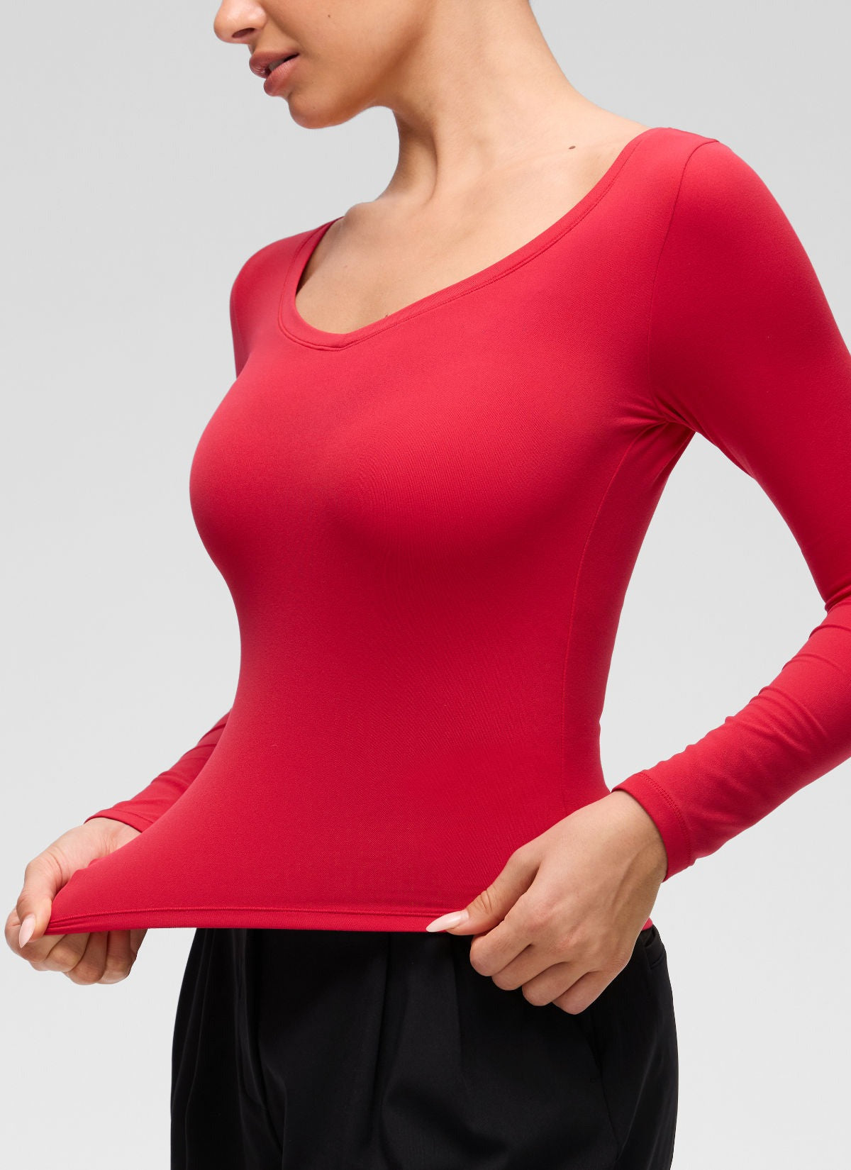 Softembrace V Neck Long Sleeve