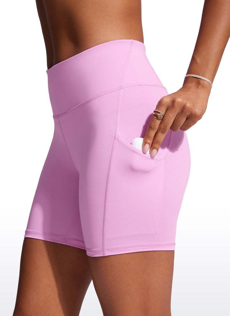 Swim Board High Rise Liner Pocket Shorts 6''
