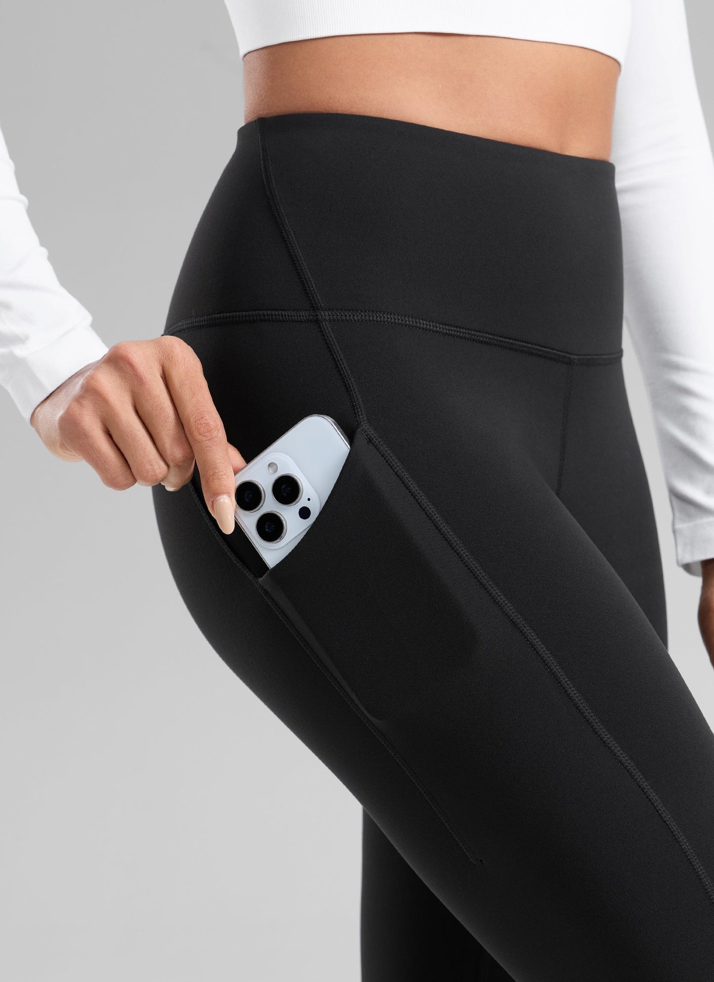 Water Resistant Fleece Lined Pocket Legging 28"