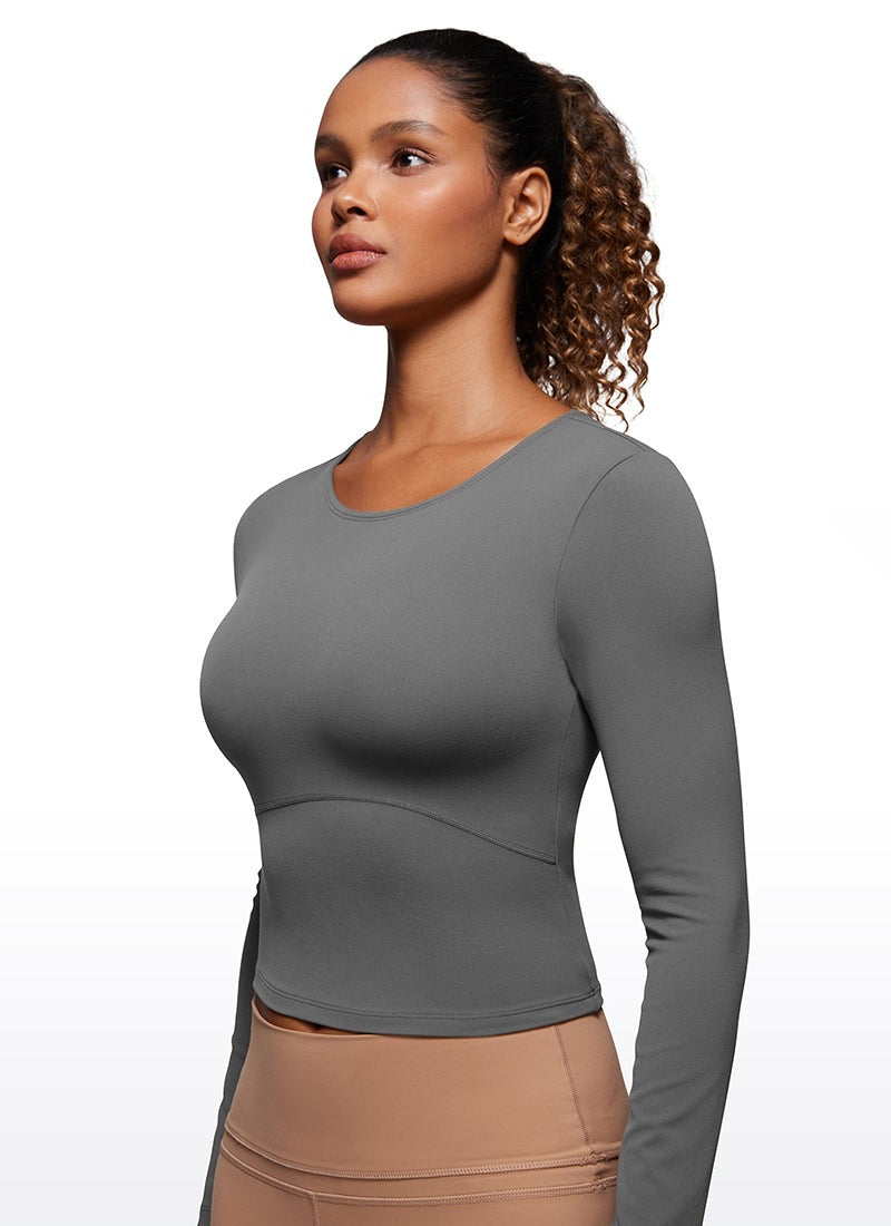 Butterluxe Front Seam Cropped Long Sleeve