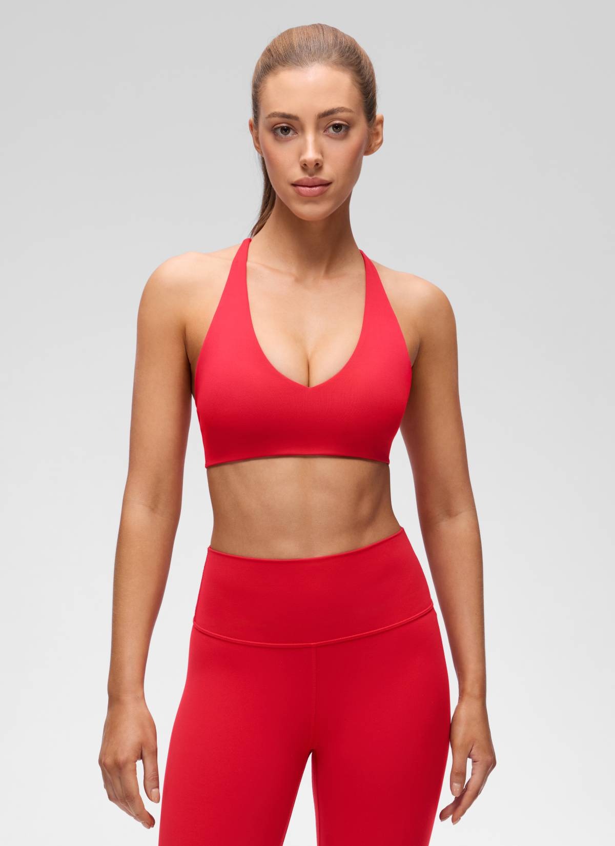 Butterluxe V Neck Twist Cross Back Sports Bra