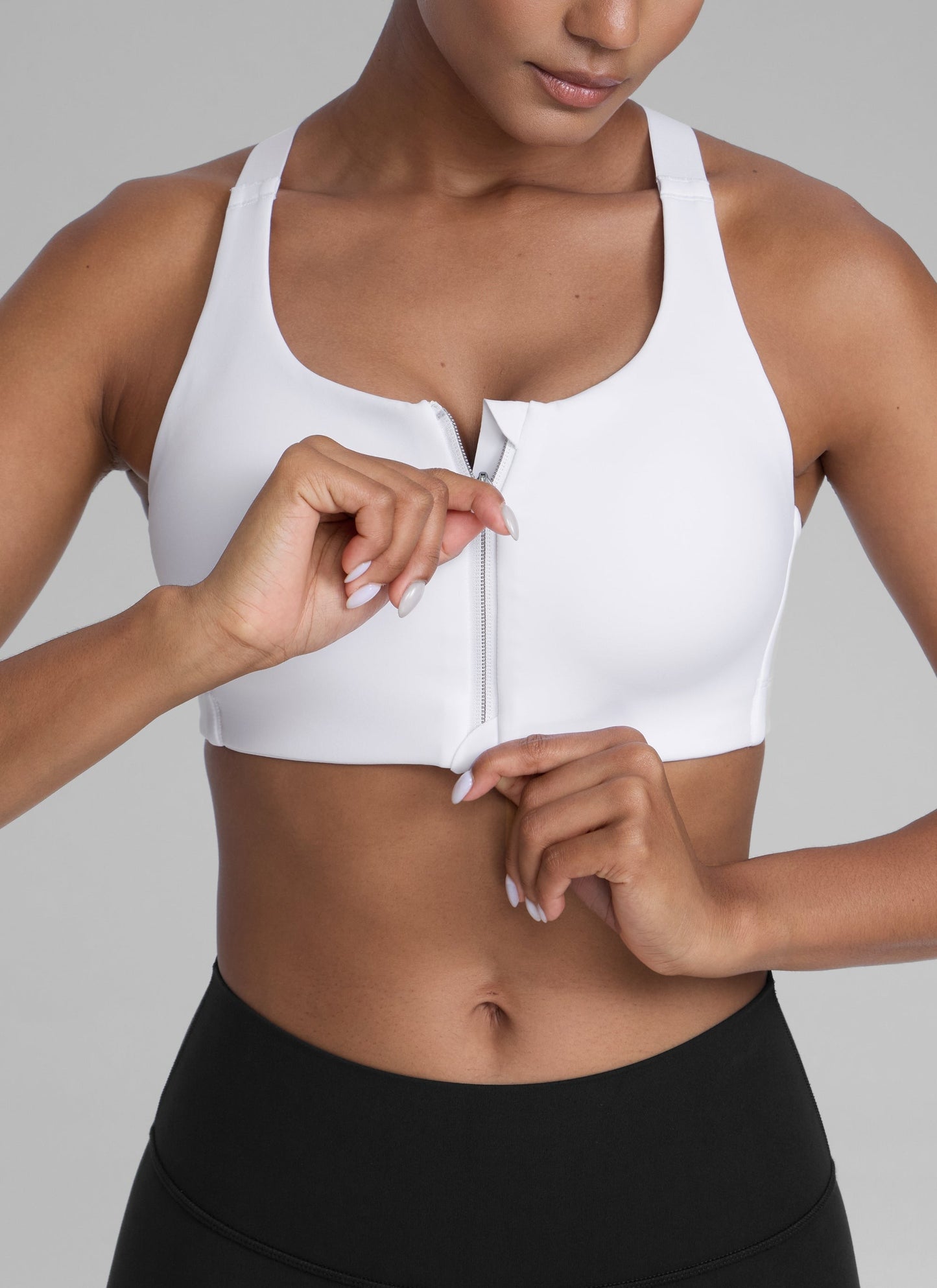Zip Front High Impact Sports Bra