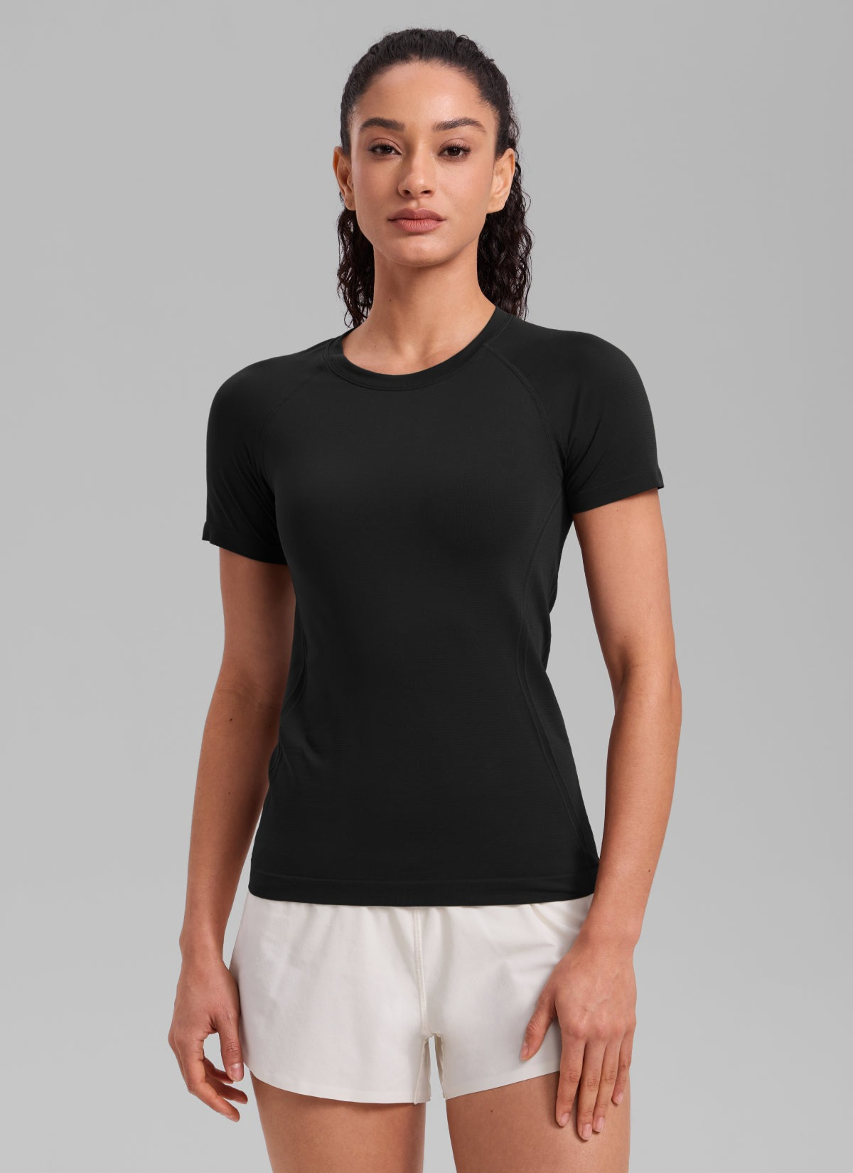 Seamless Hip Length Short Sleeve