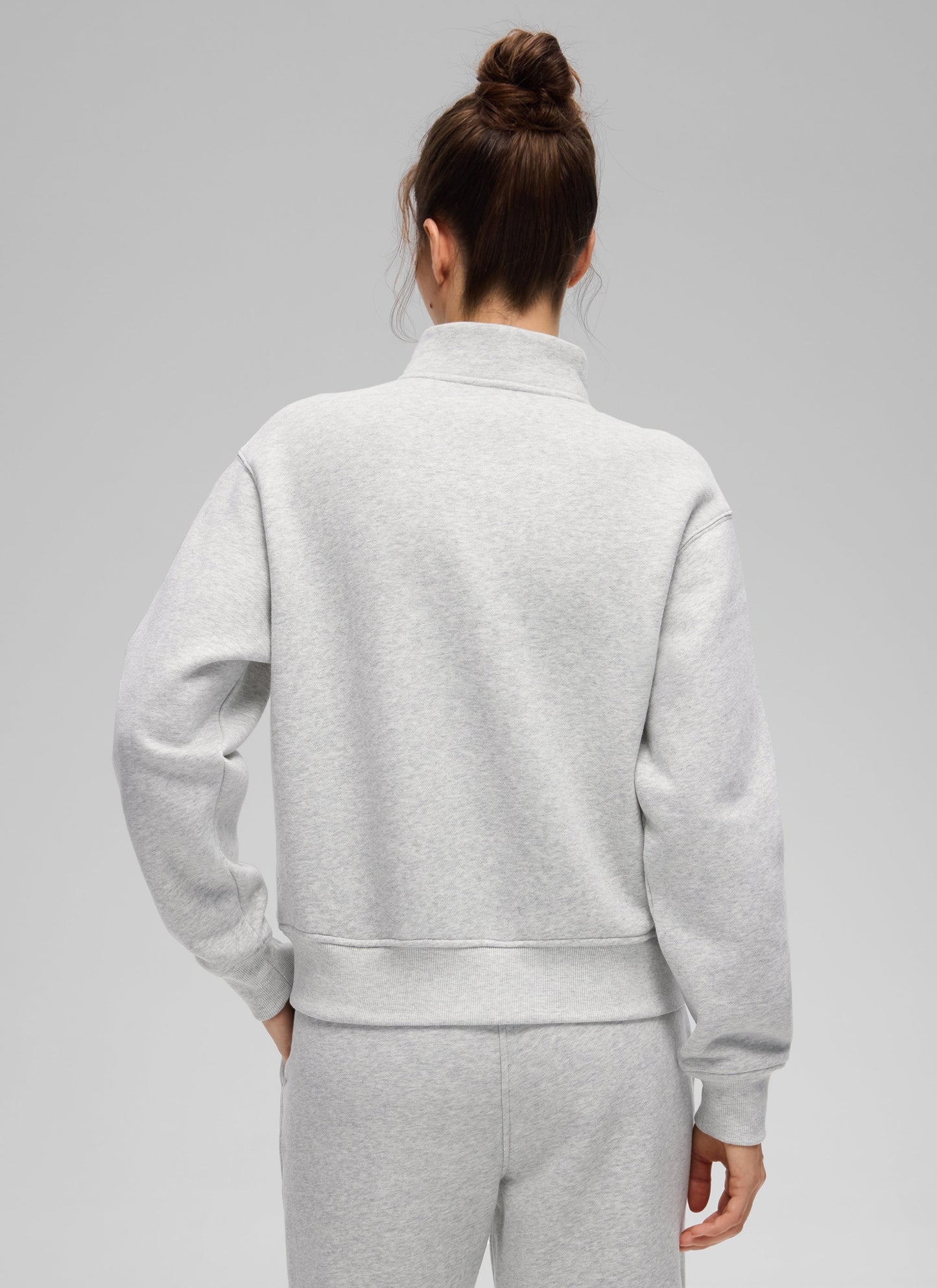 Fleece Lined Half Zip Funnel neck Sweatshirt
