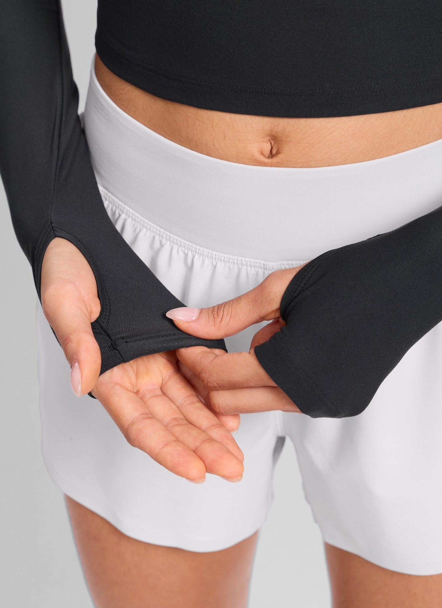 Cloudweight Mock Neck Crop Long Sleeve