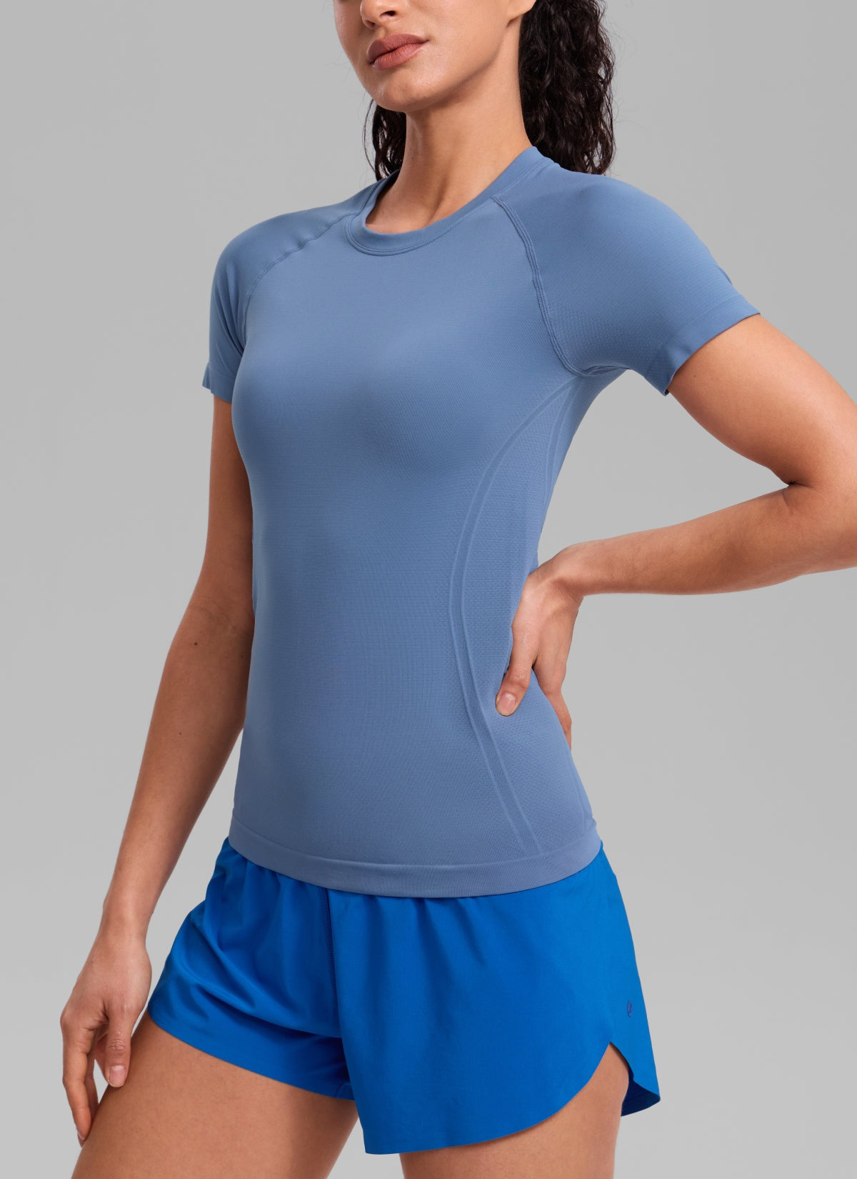 Seamless Hip Length Short Sleeve