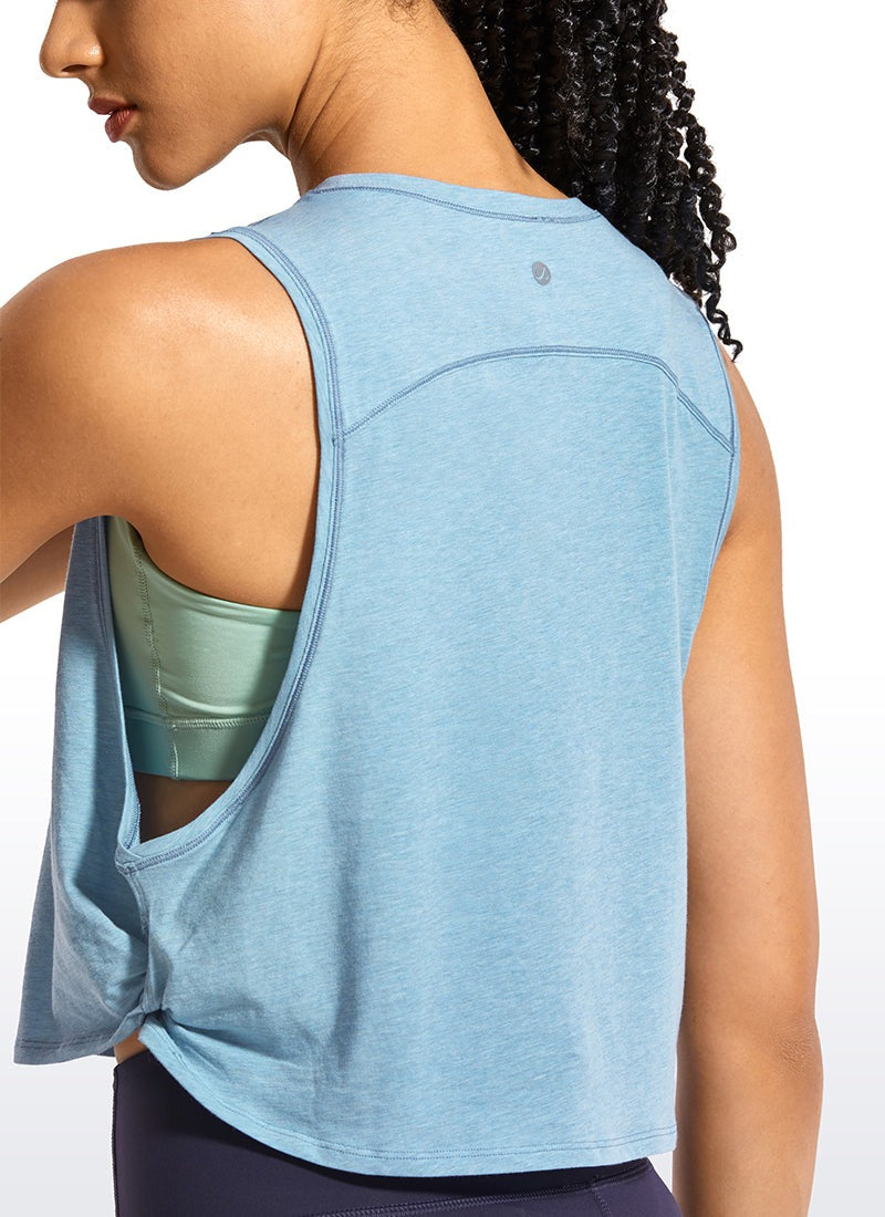 Pima Cotton Crop Deep Armhole Tank