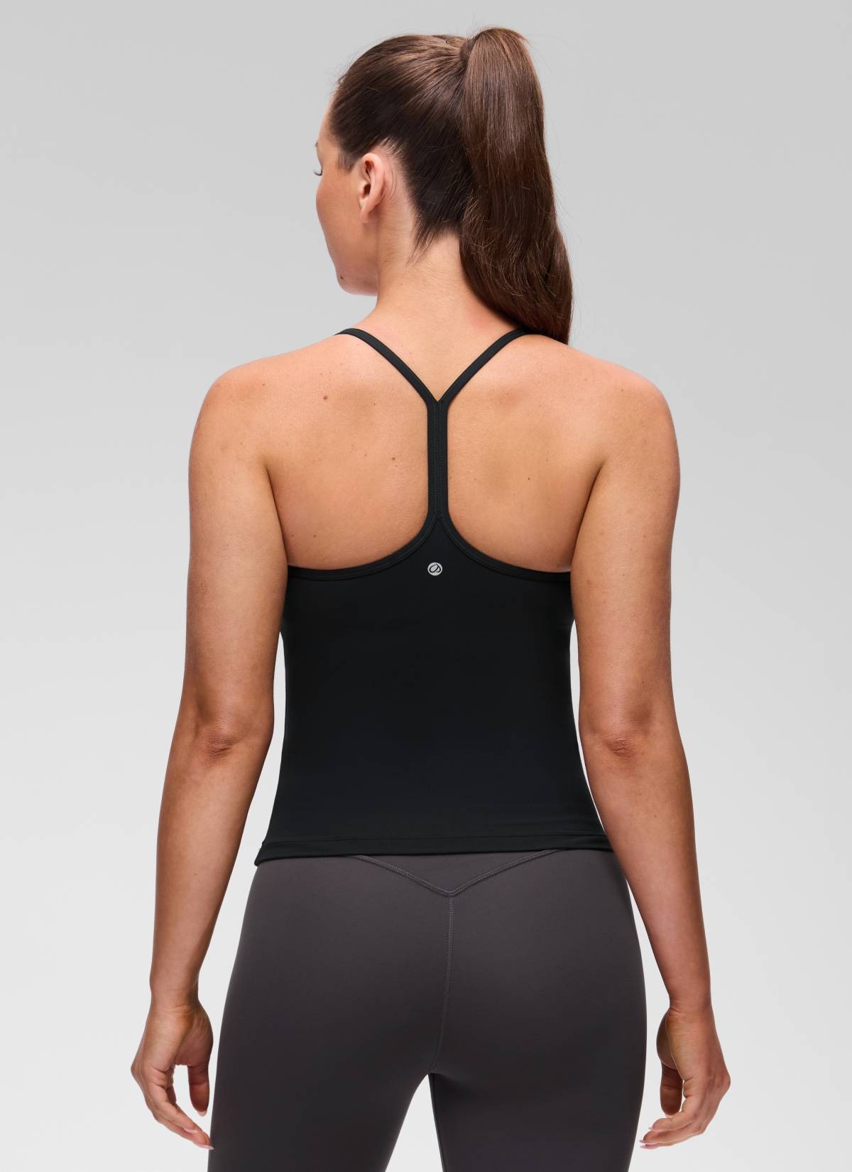 Butterluxe Waist Length Y Back Built in Bra Tank