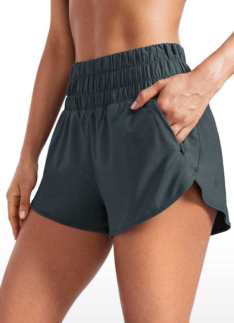Feathery-Fit Soft Pocket High Rise Shorts 3''