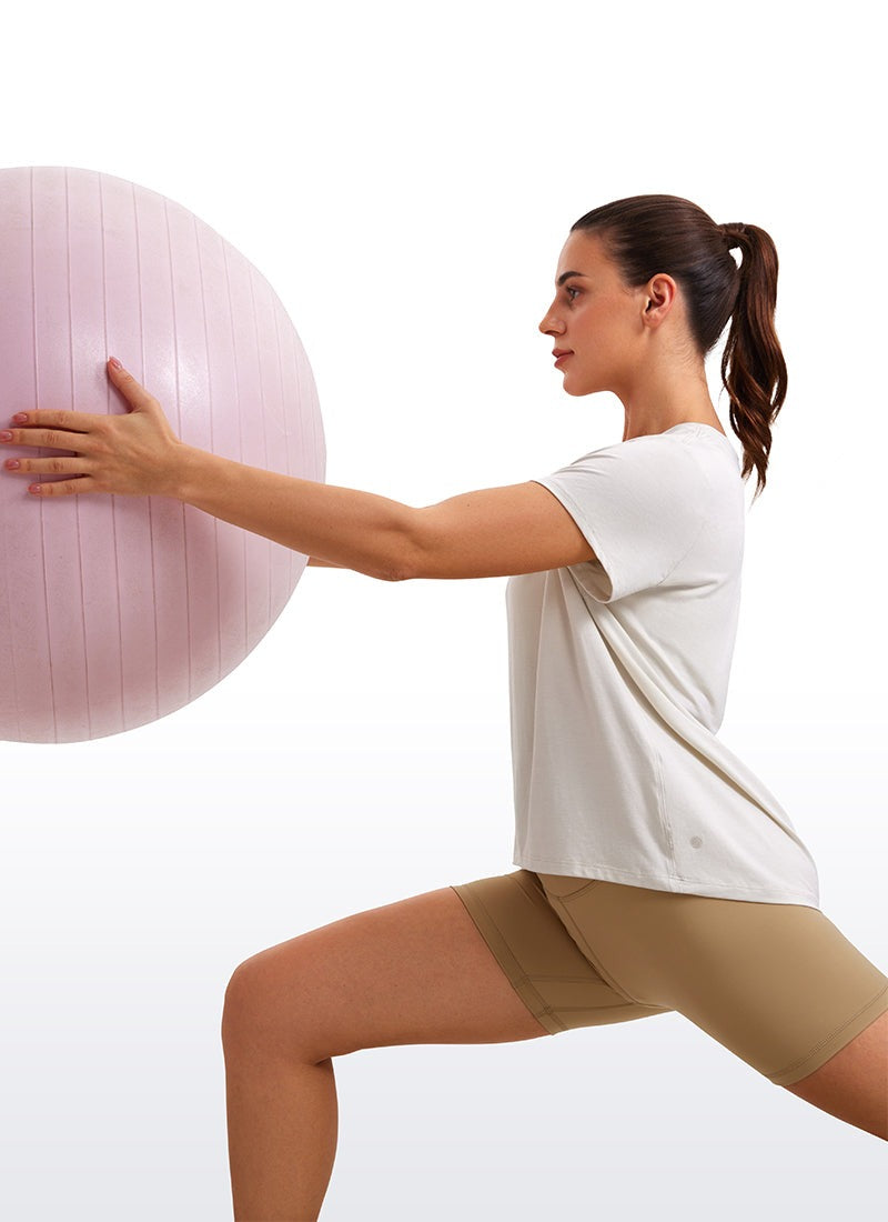 Flowy Yoga Crew Neck Short Sleeve