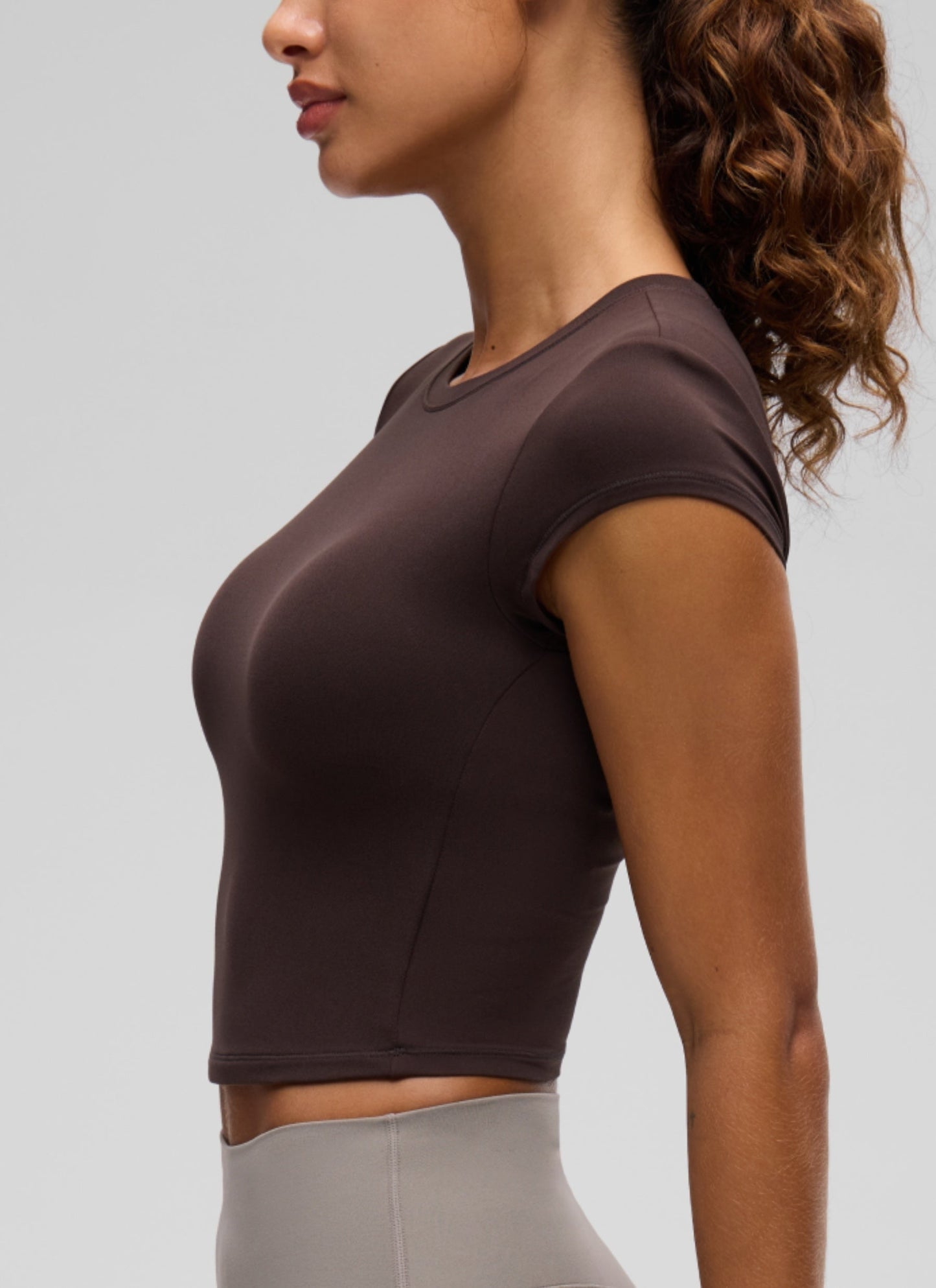 Softembrace Cropped Cap Sleeve Top