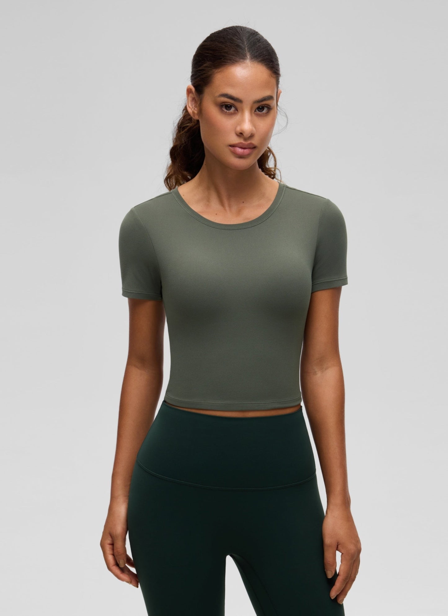 Softembrace Crewneck Cropped Short Sleeve