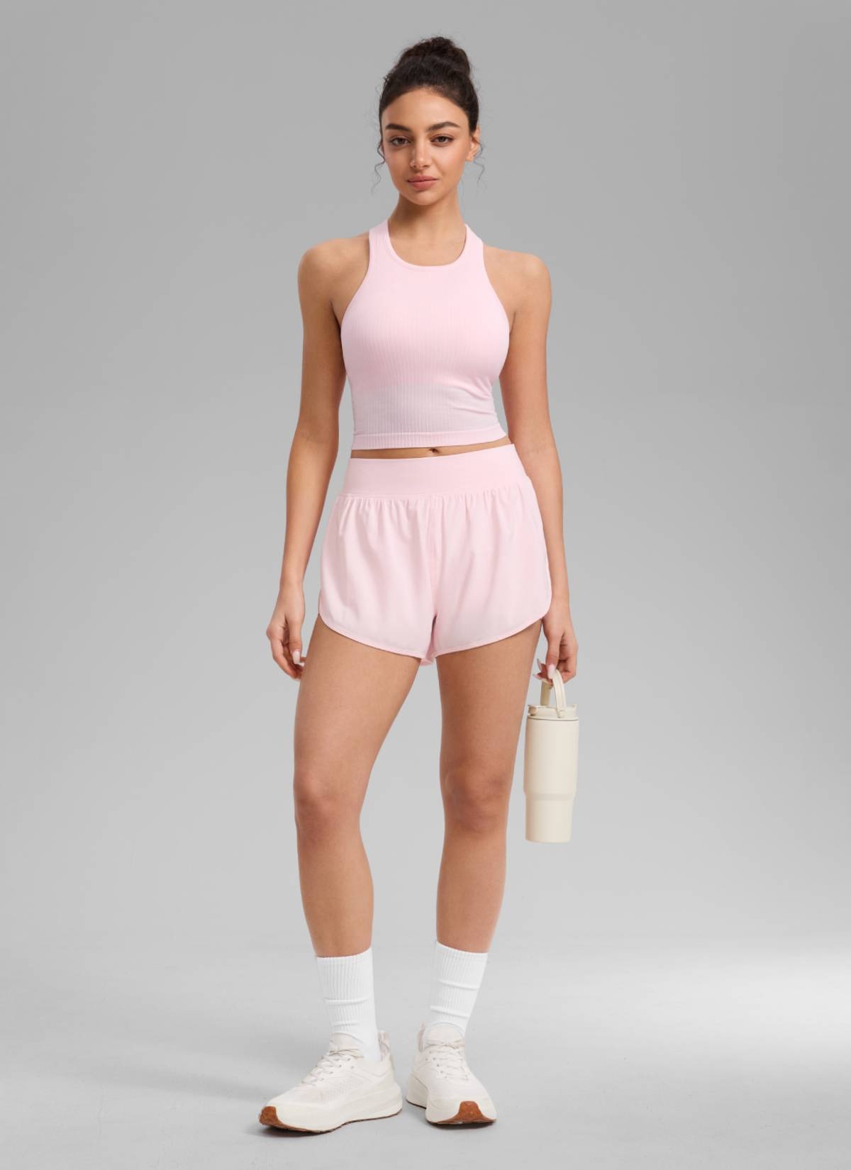 Seamless Ribbed Racerback Crop Tank