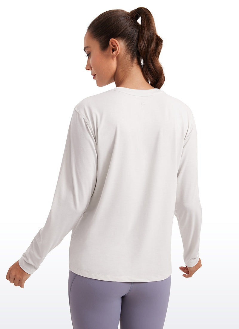Workout Hip Length Crewneck Long Sleeve