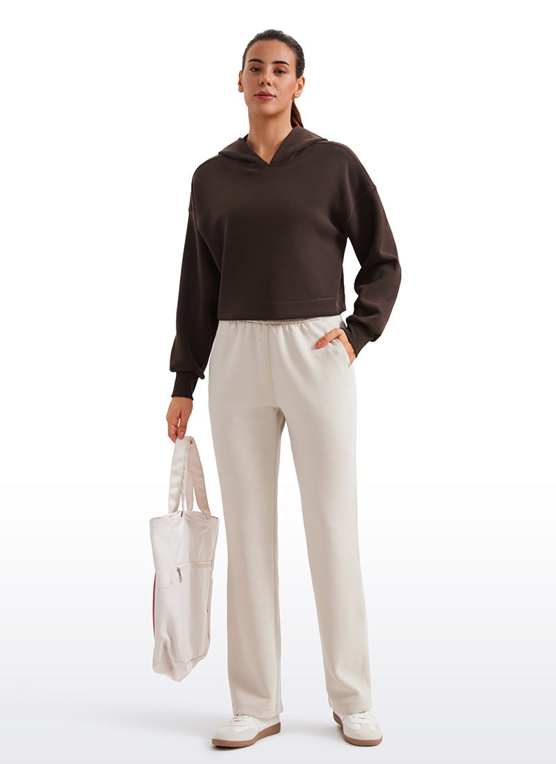 SoftAura Cropped Pullover Hoodie