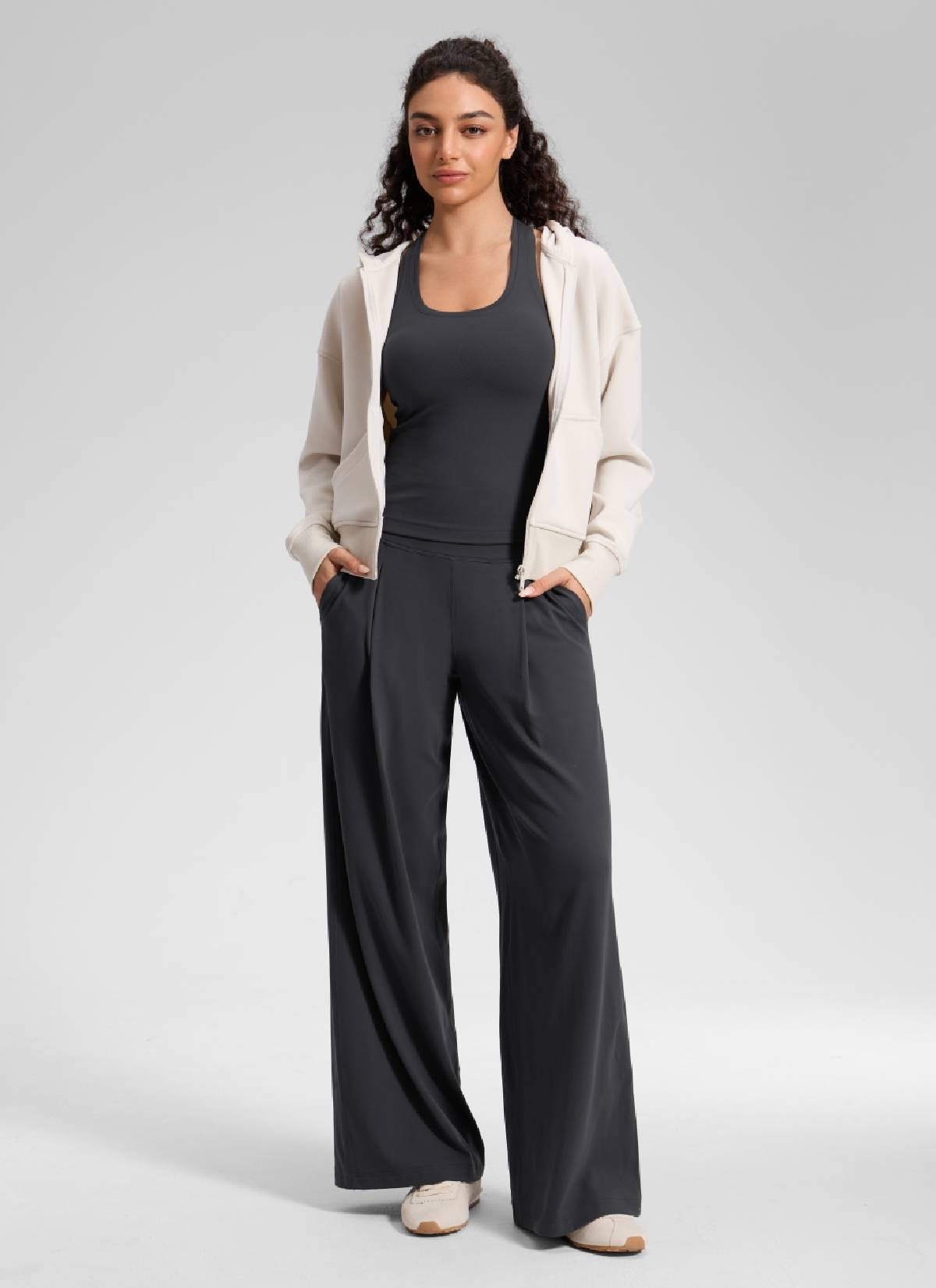 Butterluxe Front Pleated Pocket Palazzo Pant 30"