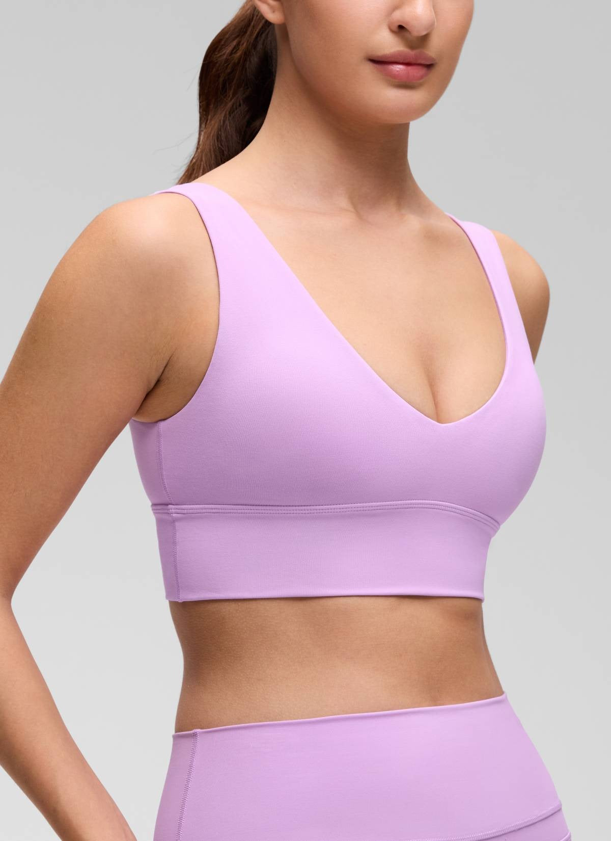 Butterluxe Deep V Neck Longline Sports Bra