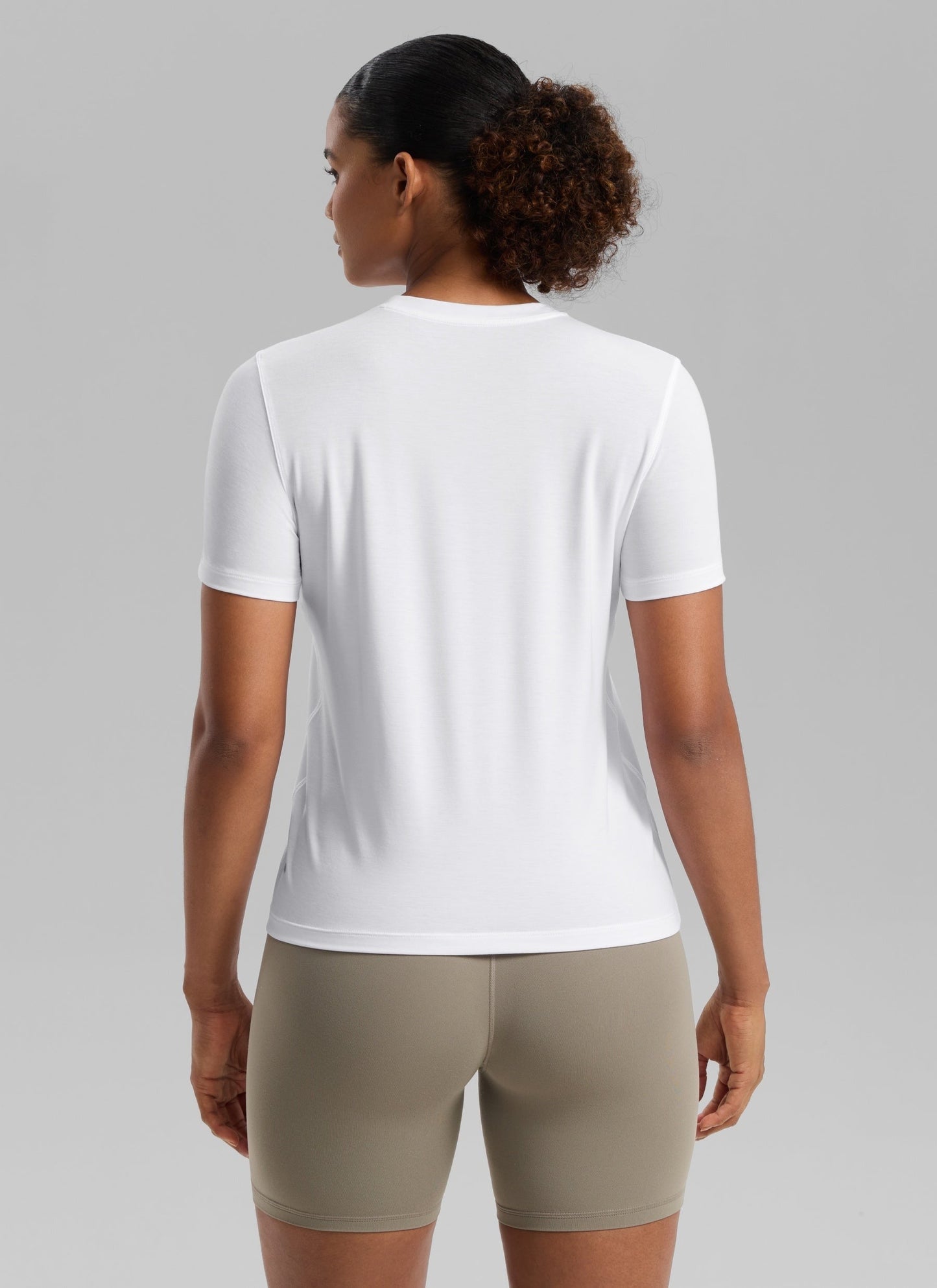 Quick Dry Crewneck Hip Length Short Sleeve