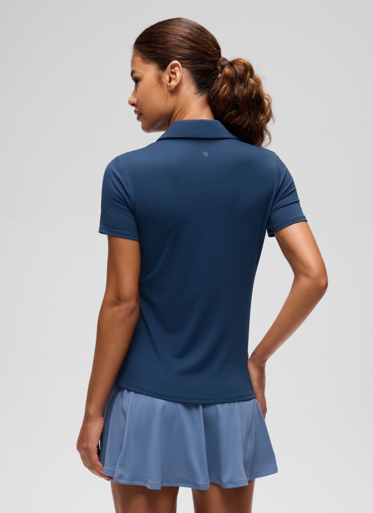 Hip Length Polo Slim Fit Short Sleeve