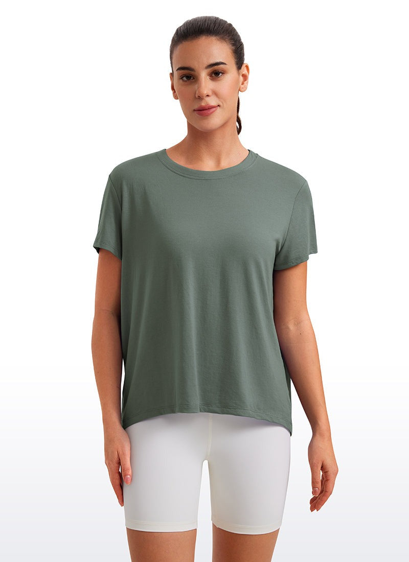 Flowy Yoga Crew Neck Short Sleeve