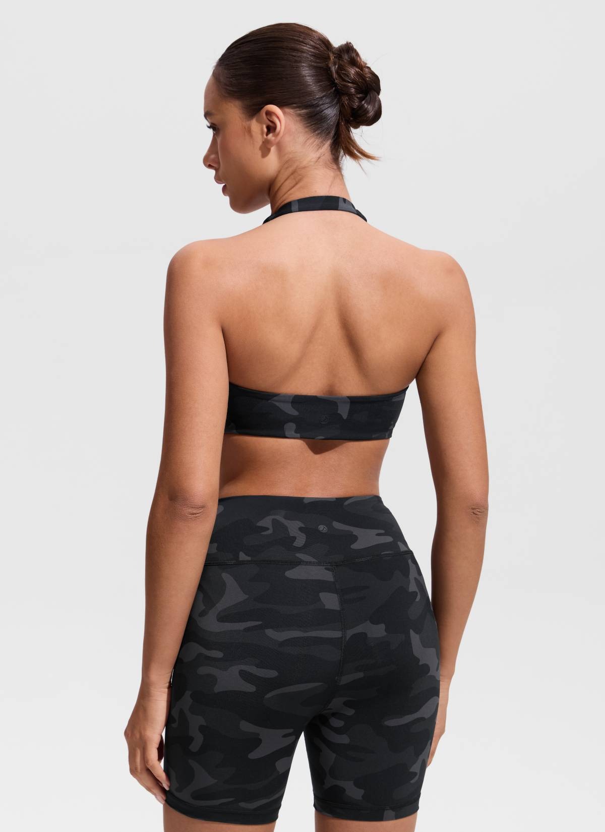 Ruched Front Halter Bikini Top