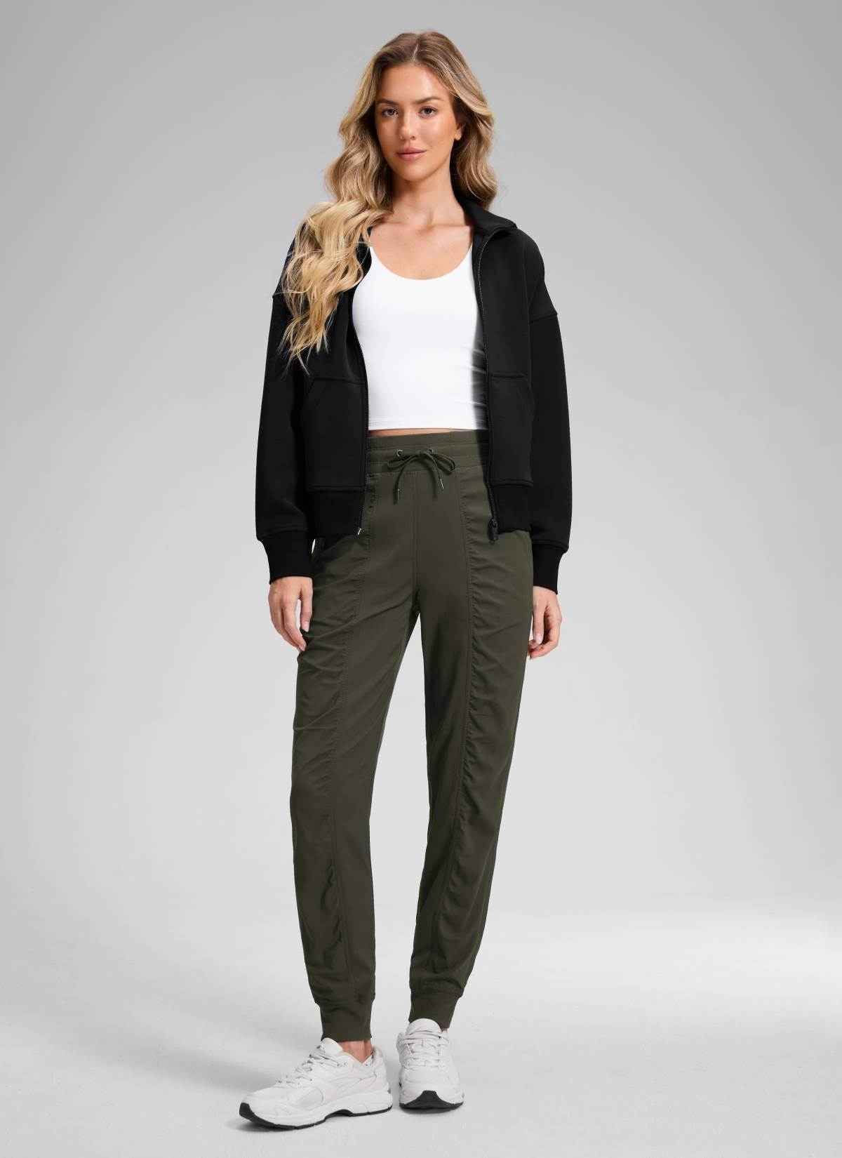 Striped Ruched Pocket Jogger 28''