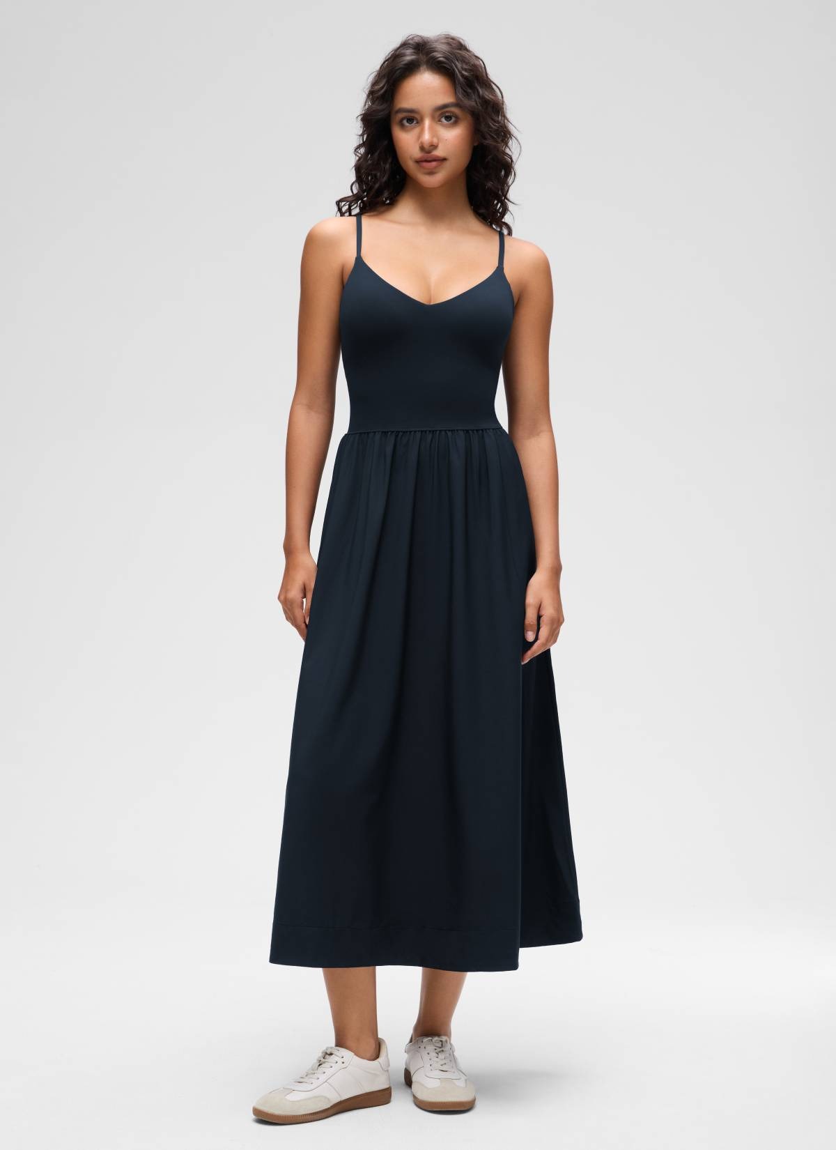 V Neck Flowy Tank Maxi Dress