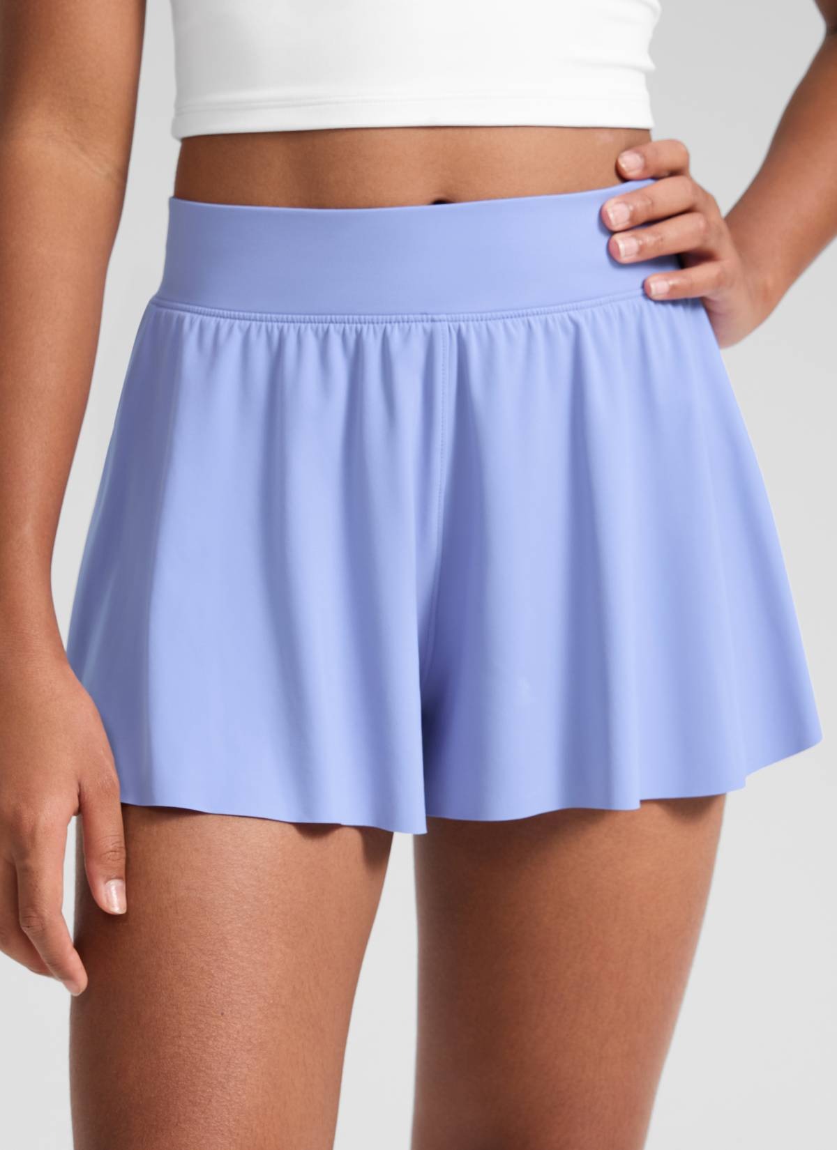 Girls High Rise 2 in 1 Flowy Sport Shorts 2.5''
