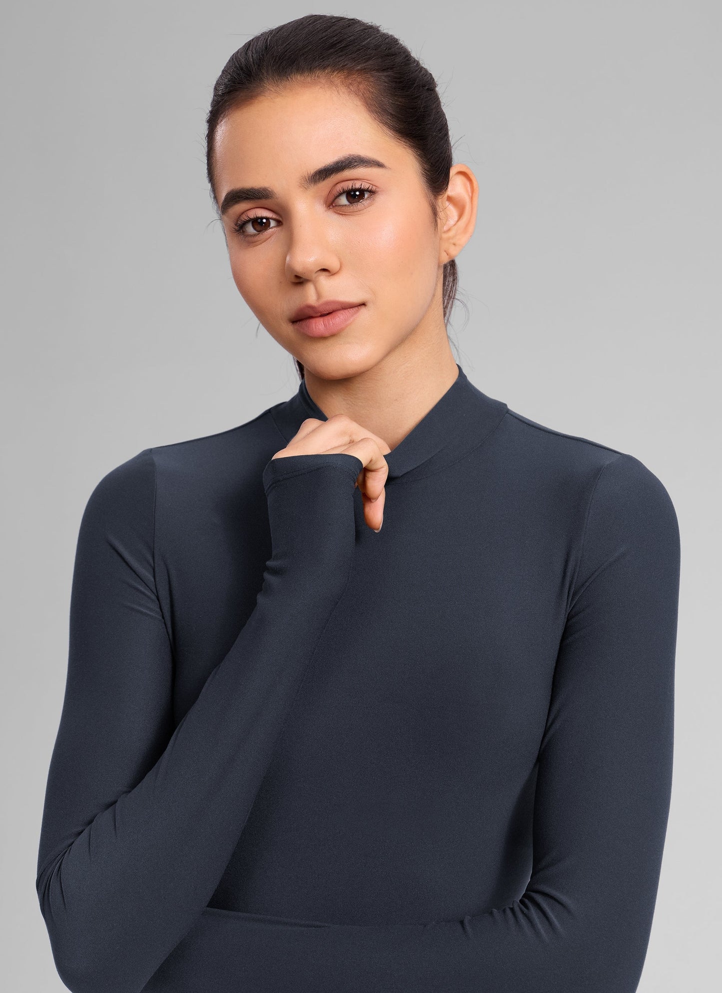 Cloudweight Mock Neck Crop Long Sleeve