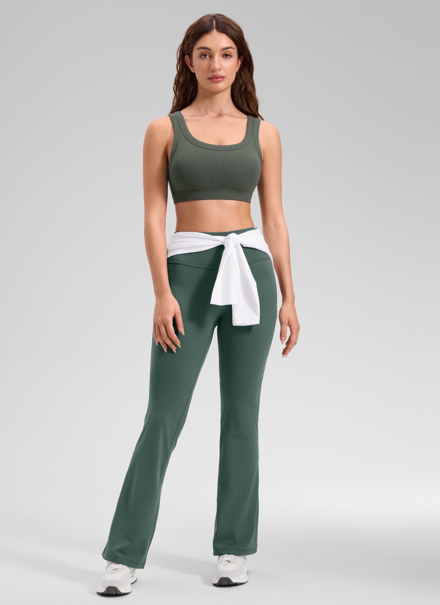 Ribbed U Back Sports Bra