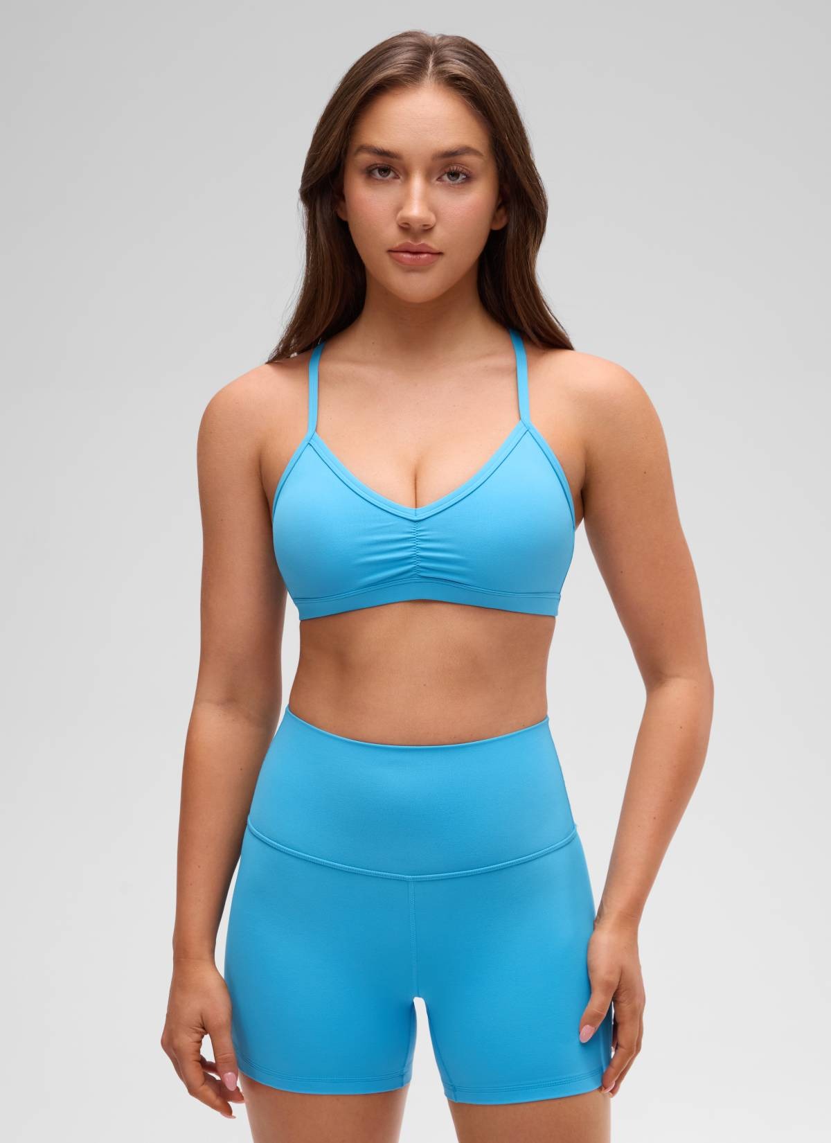 Butterluxe Sports Ruched V Neck Bra