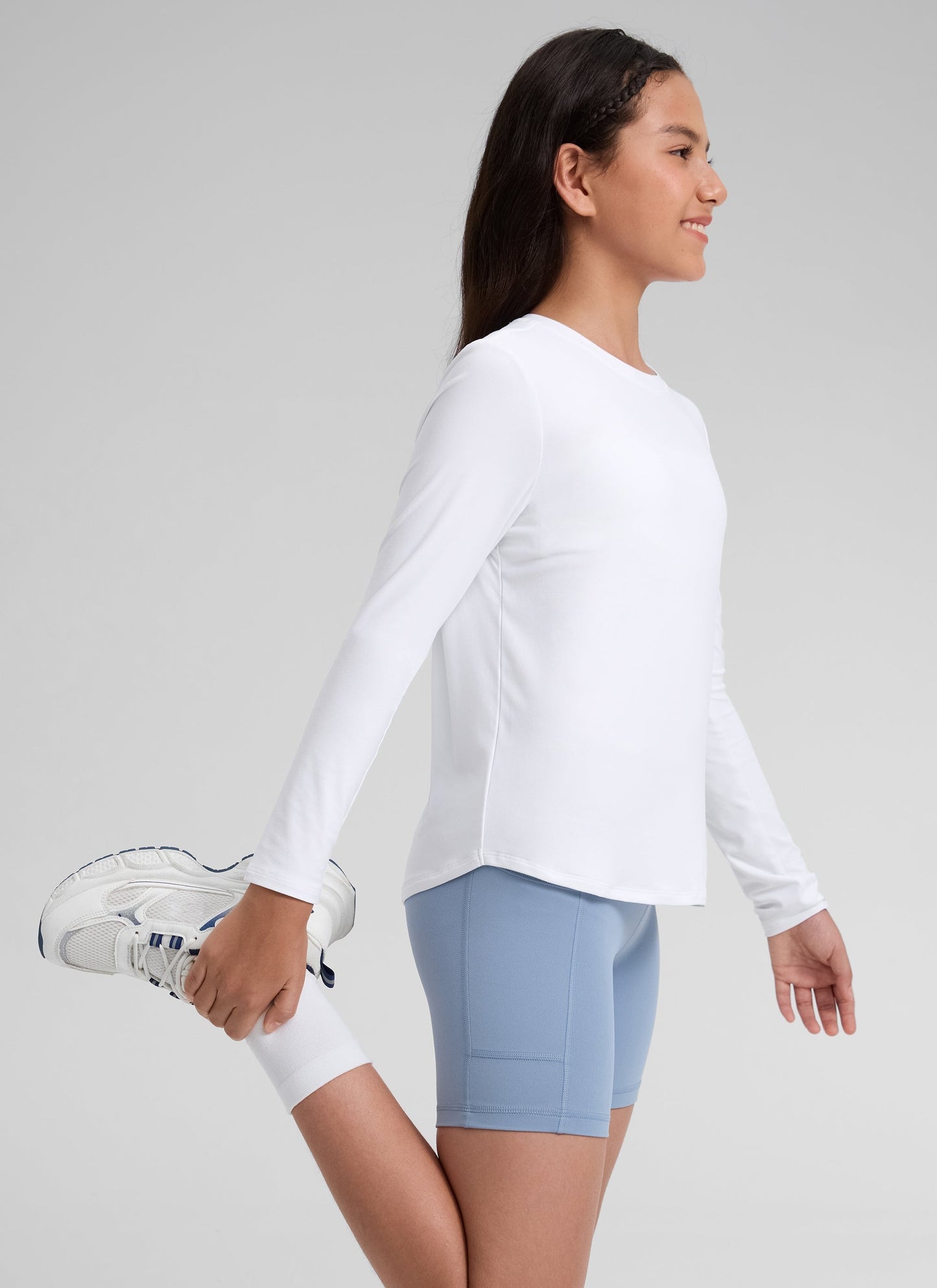 Girls Cloudweight Side Slit Long Sleeve