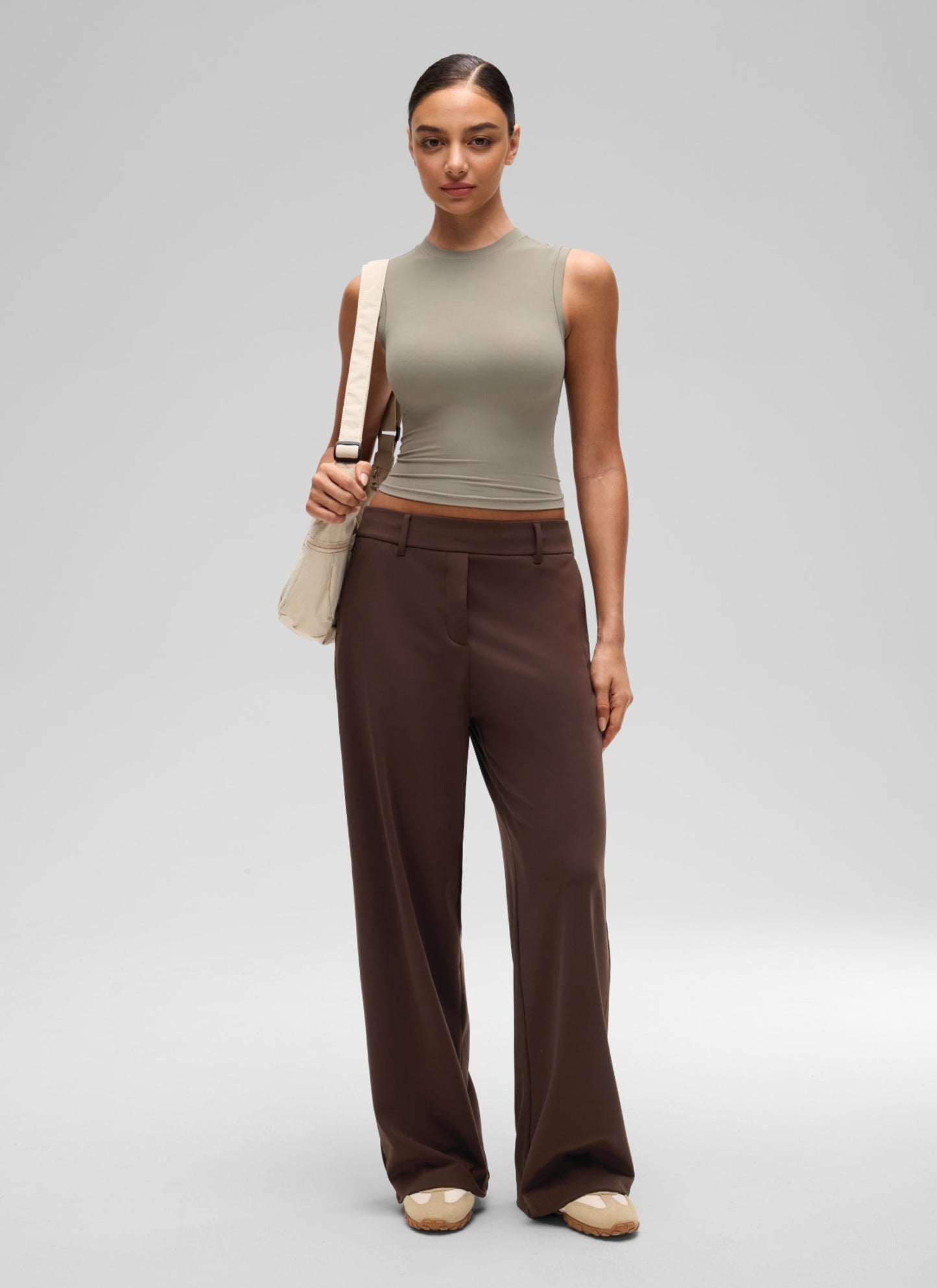 Softembrace High Neck Basic Crop Tight Tank