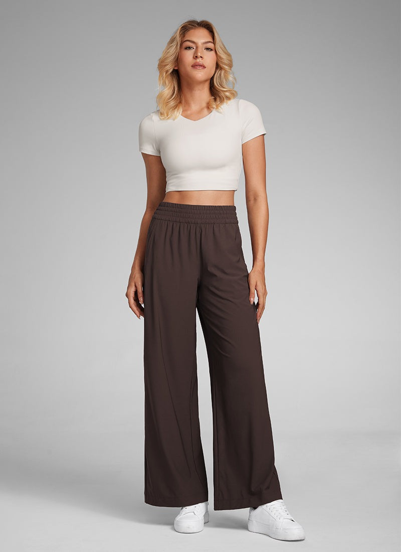 Feathery-Fit Drapey Wide Leg Pant 30"