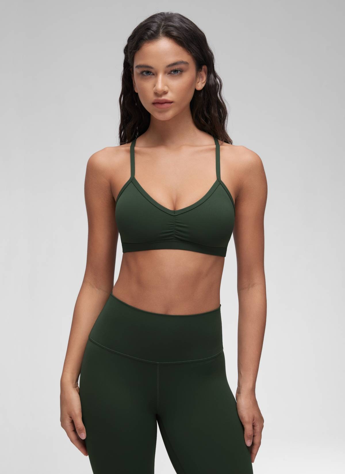 Butterluxe Sports Ruched V Neck Bra