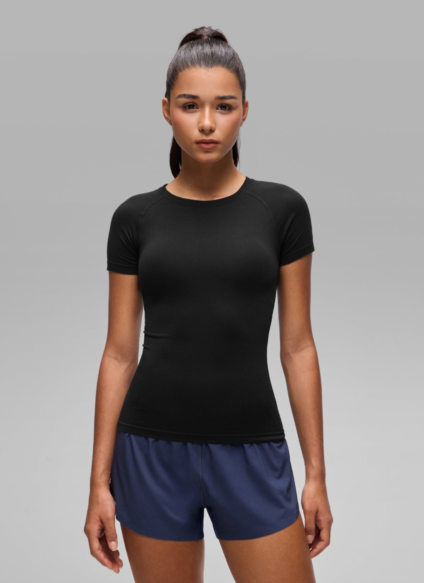Seamless Crewneck Workout Short Sleeve