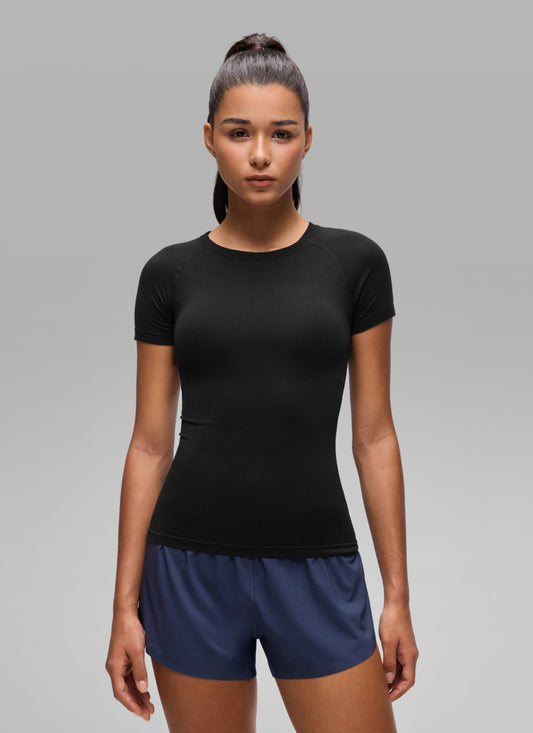 Seamless Crewneck Workout Short Sleeve