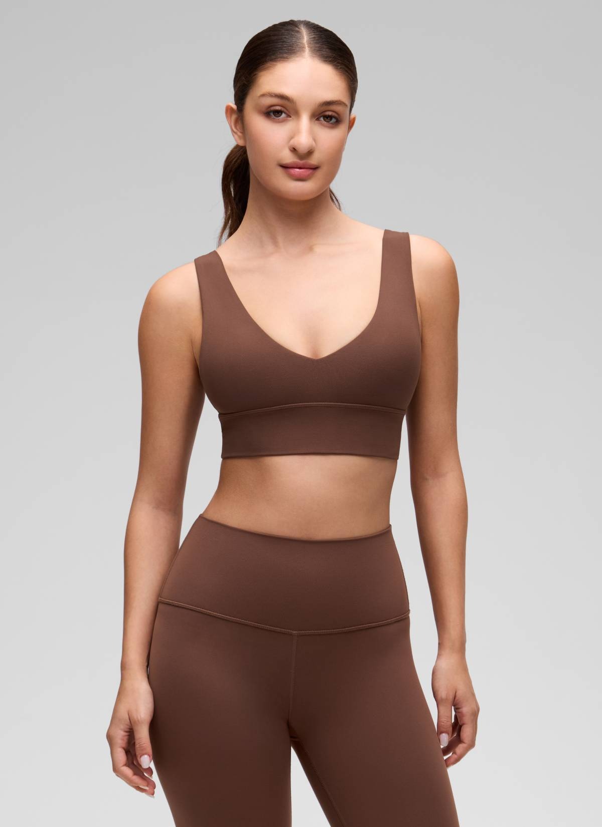 Butterluxe Deep V Neck Longline Sports Bra