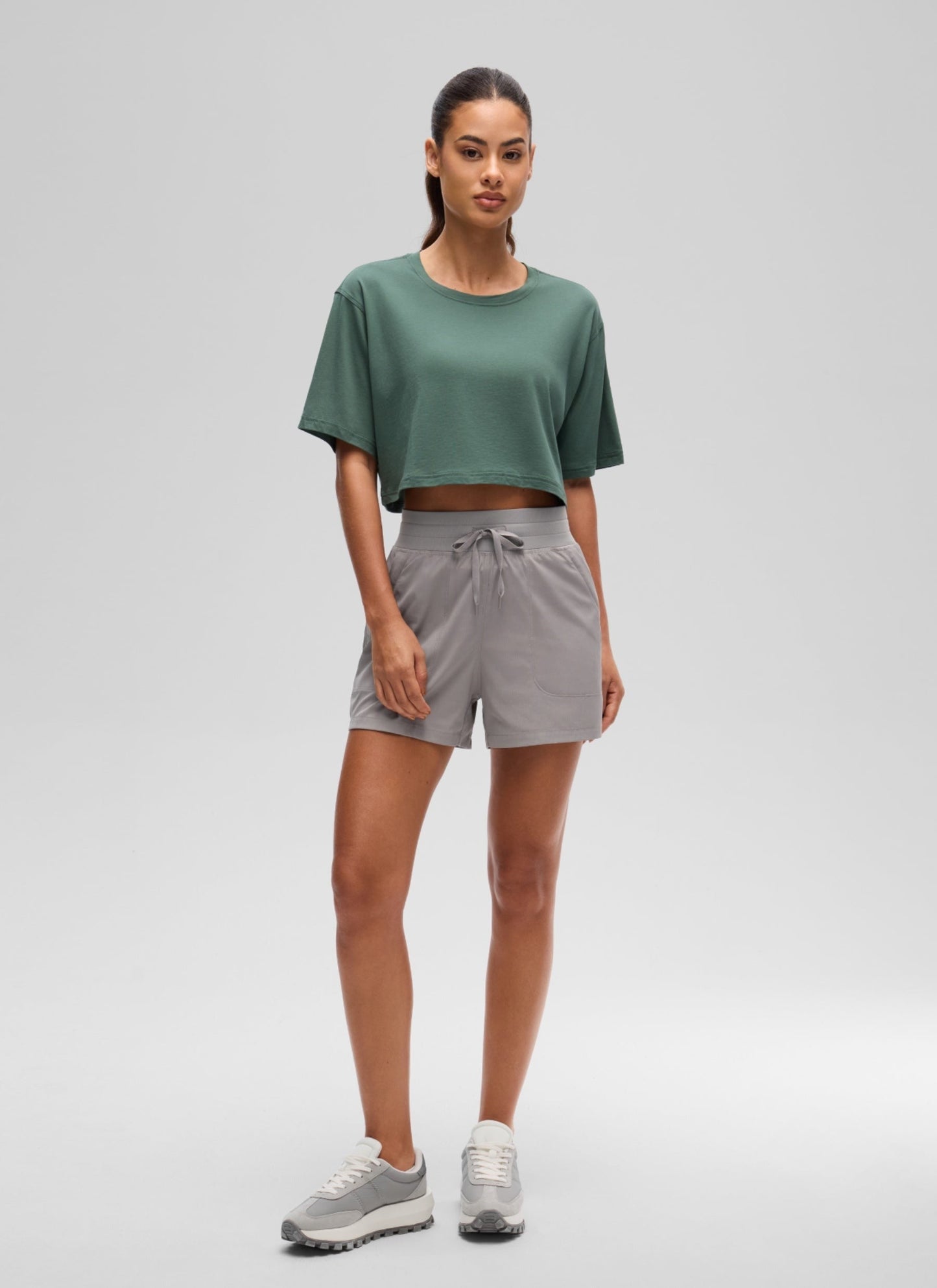 Pima Cotton Cropped Short Sleeve