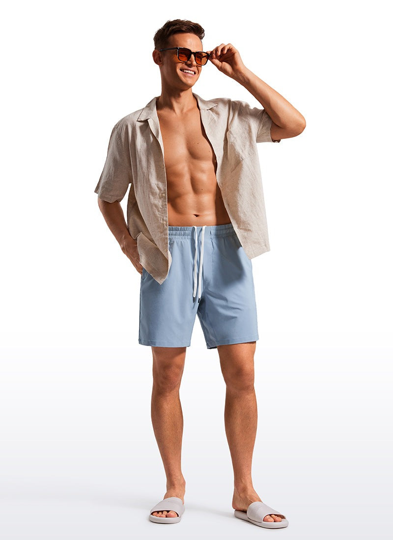 Feathery-Fit Pocket Swim Trunk 7''