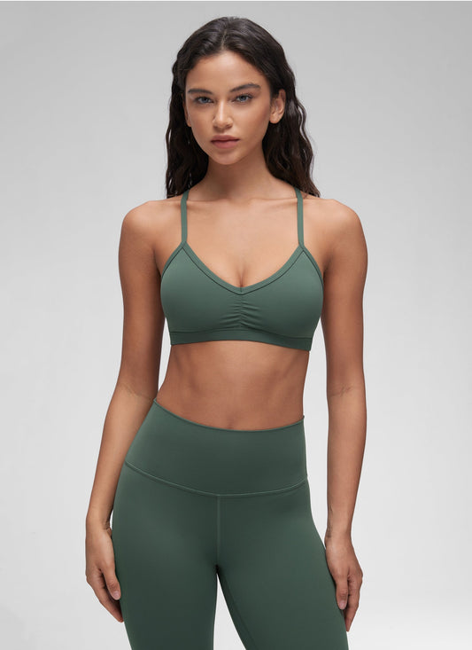 SCULPTAIR Ruched V Neck Sports Bra