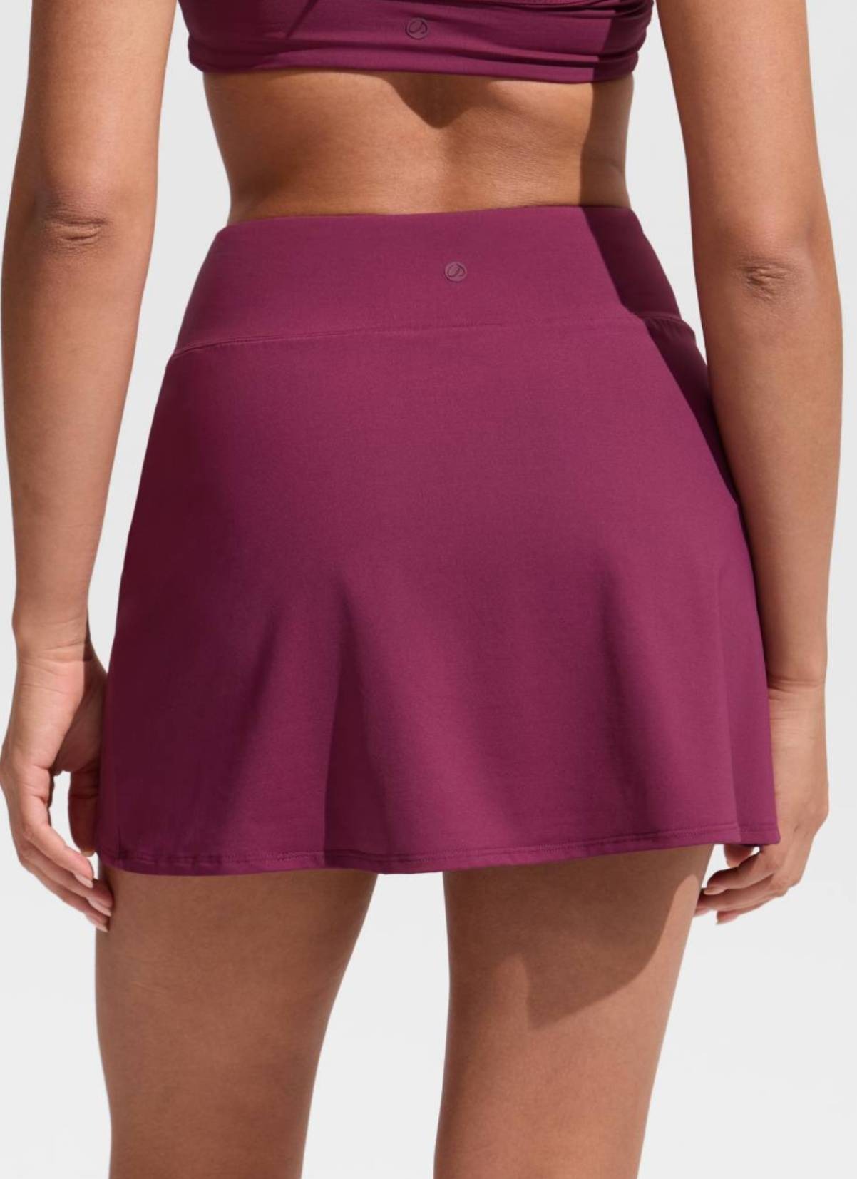 A Line Side Split Built in Brief Swim Skirt
