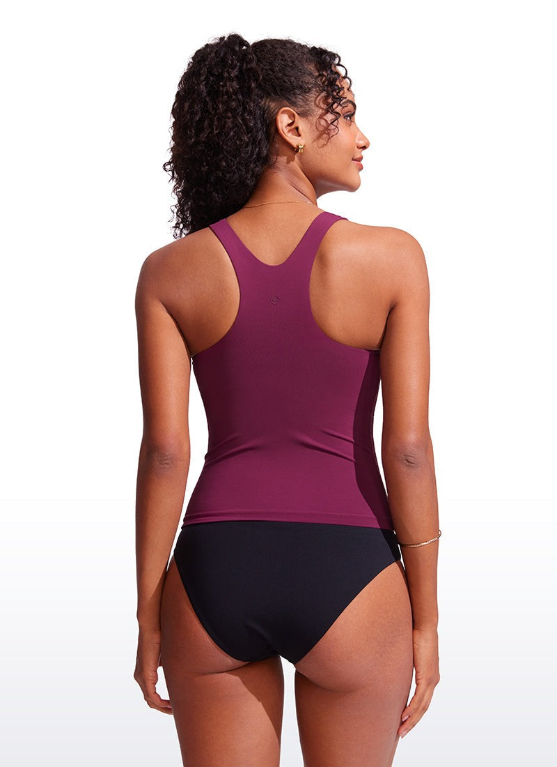 High Neck Racerback Tankini Top