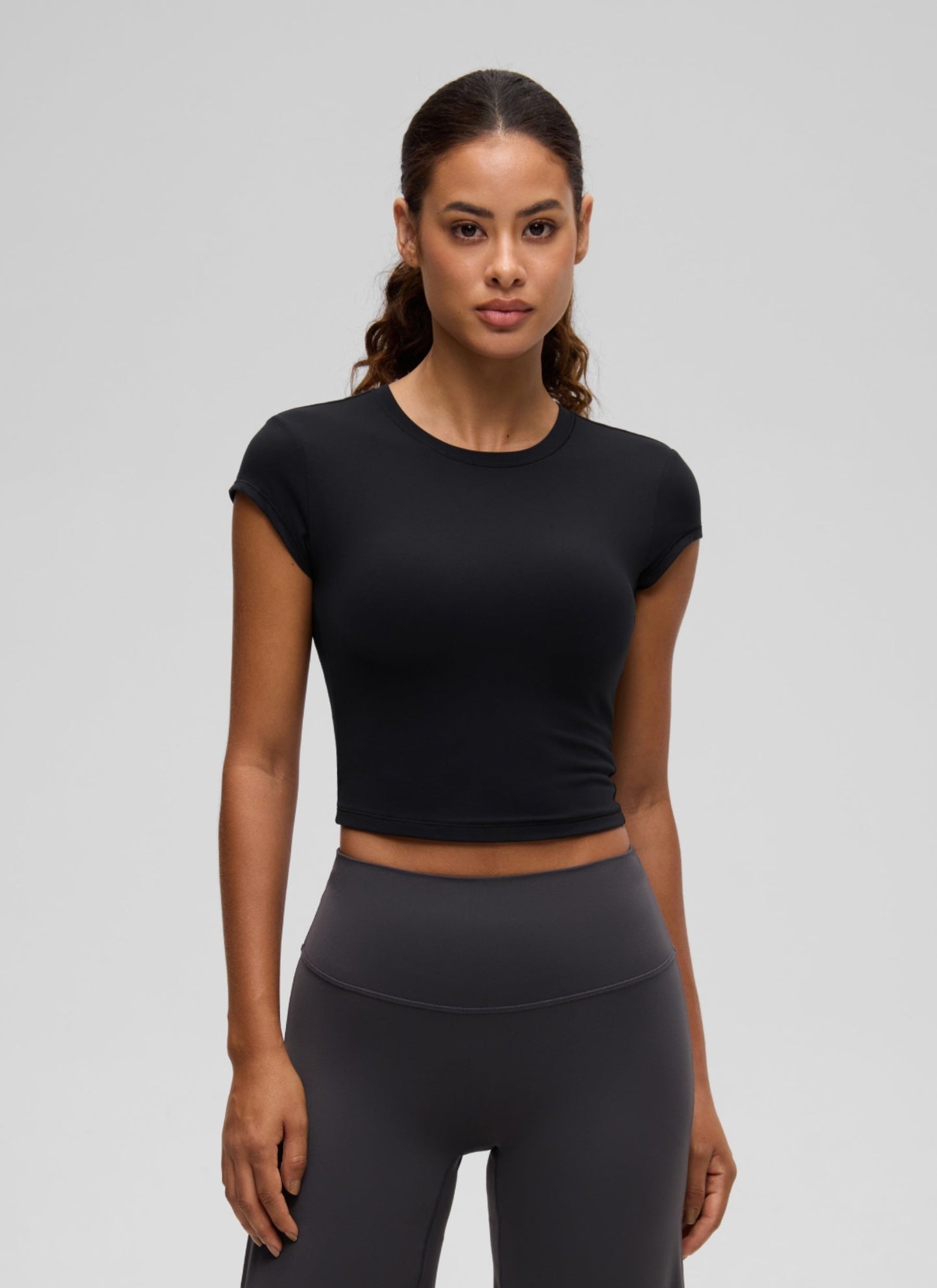 Softembrace Cropped Cap Sleeve Top