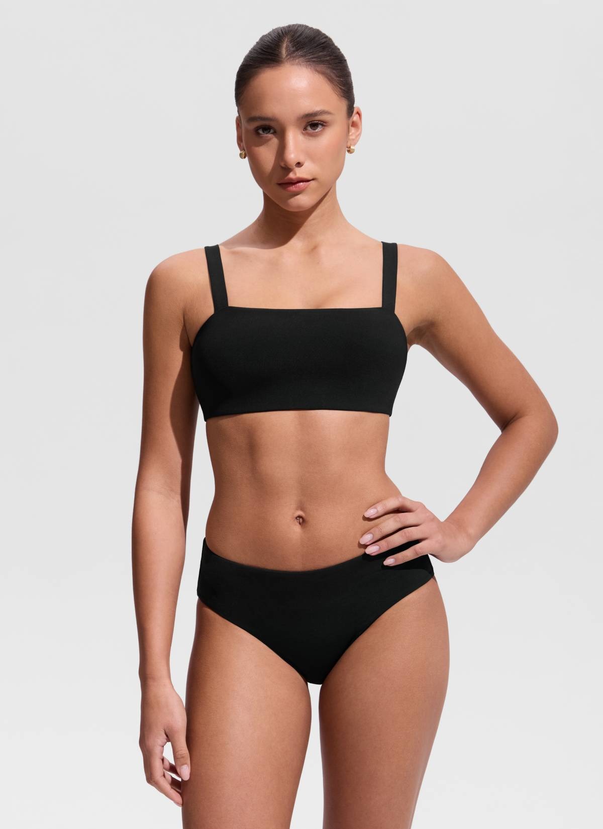 Square Neck Wide Flat Straps Bikini Top