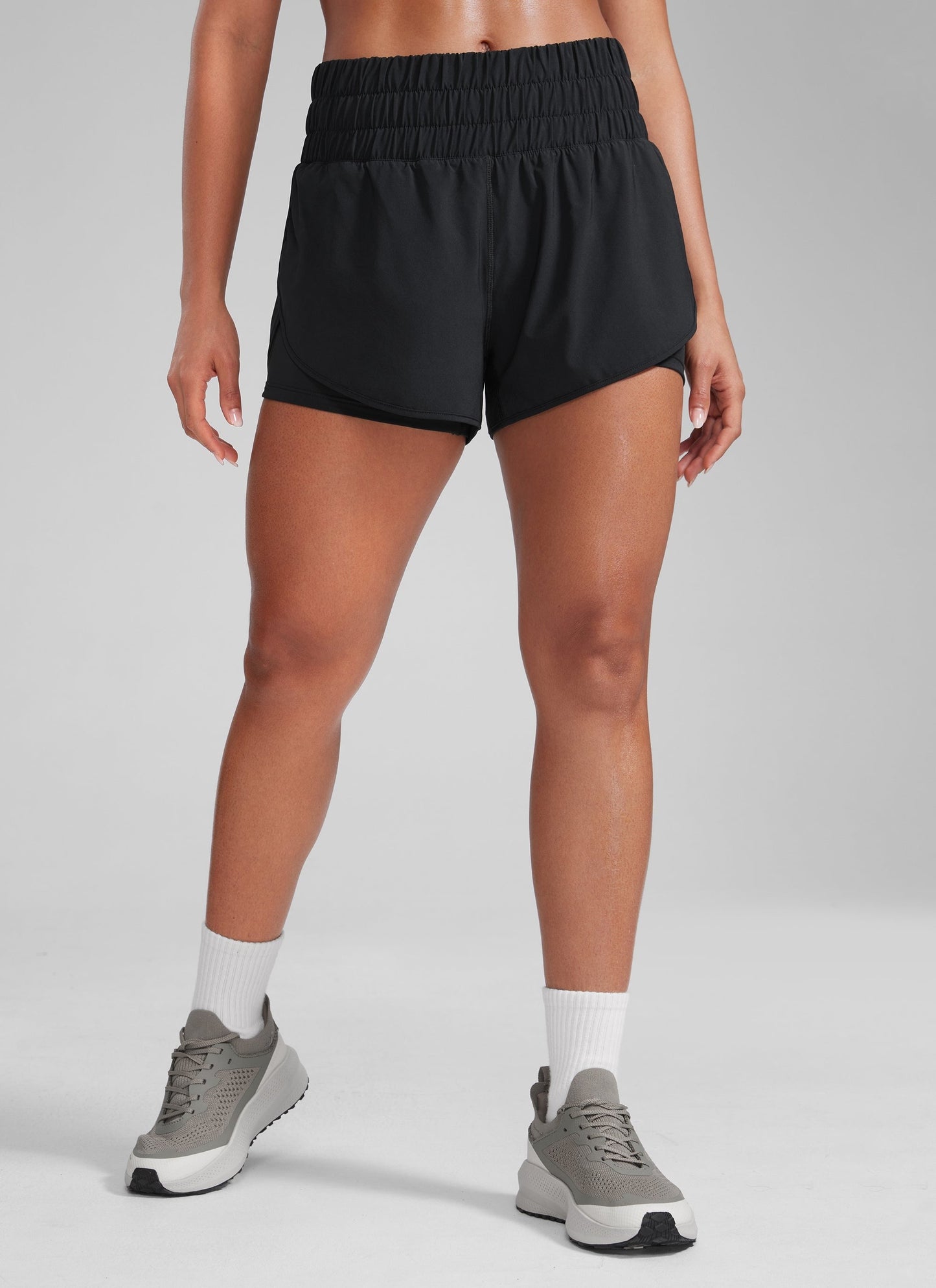 Feathery-Fit Soft 2 in 1 High Rise Shorts 3''