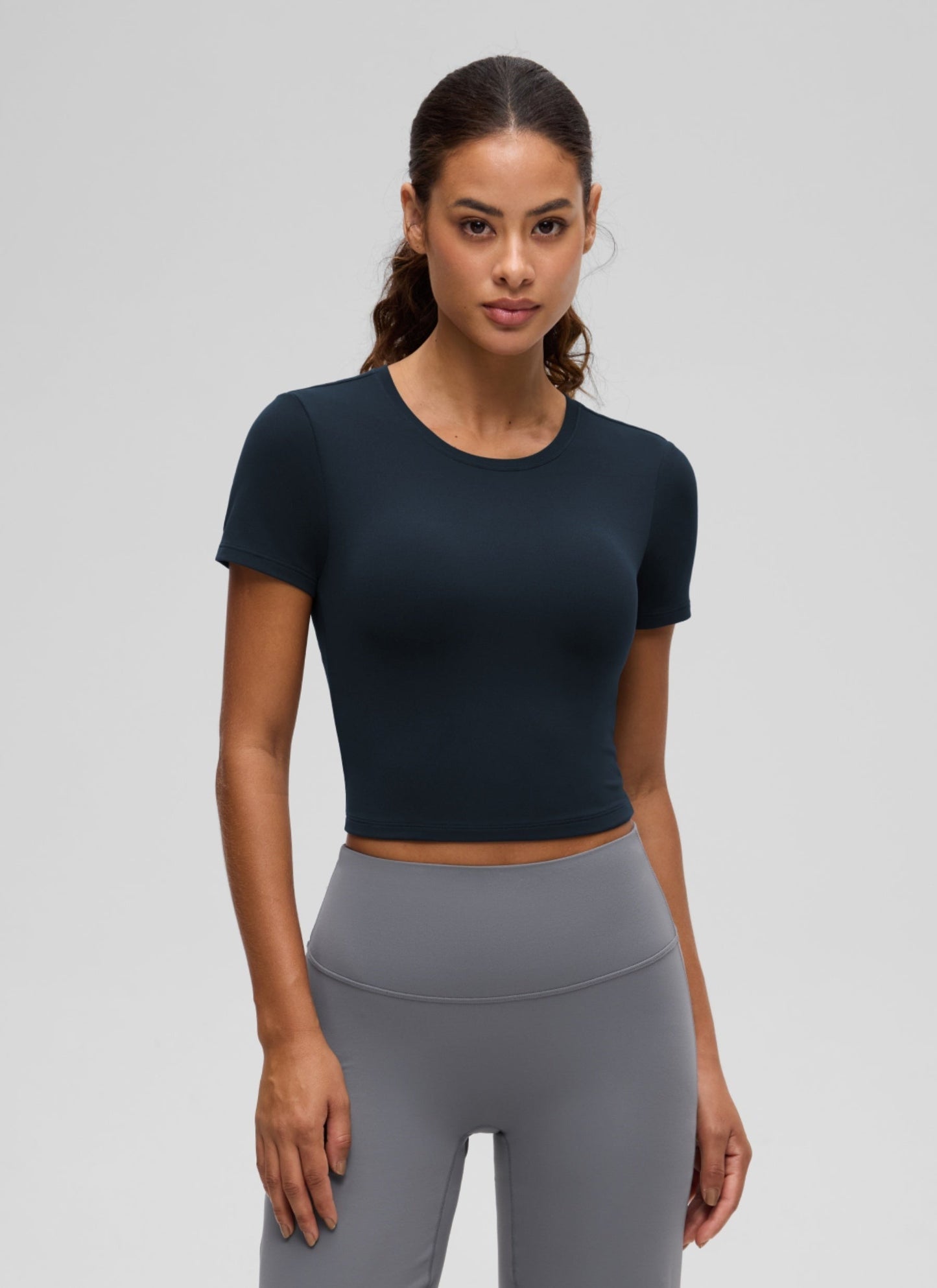 Softembrace Crewneck Cropped Short Sleeve