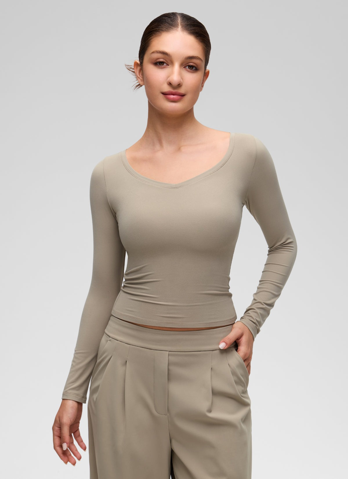 Softembrace V Neck Long Sleeve