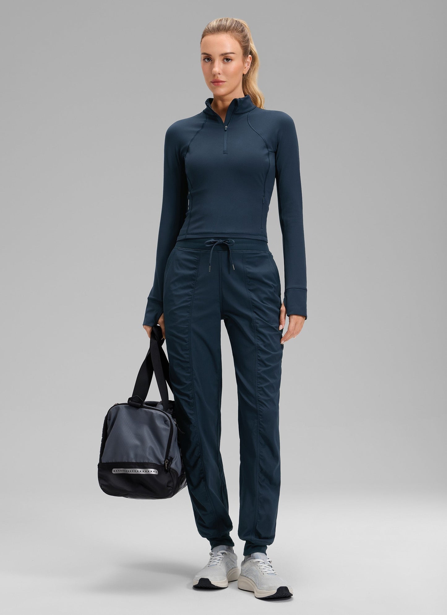 Striped Ruched Pocket Jogger 30''