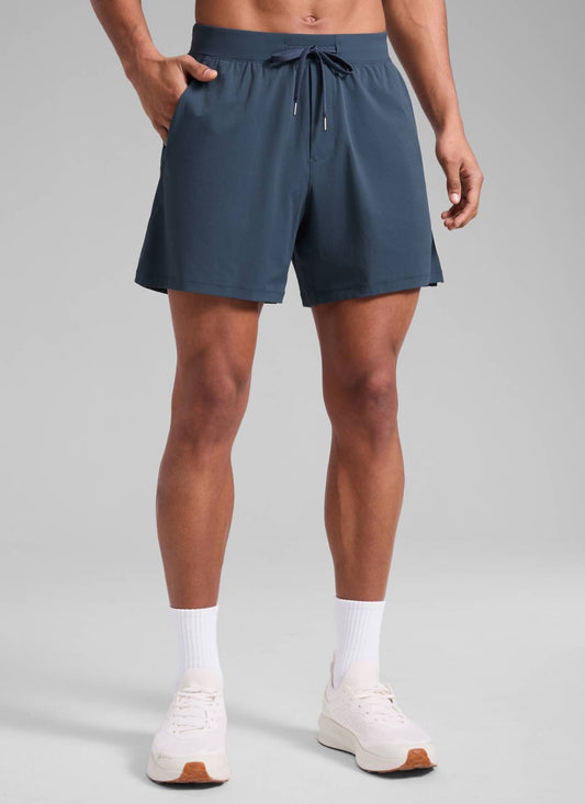 Lightweight Stretchy Athletic Workout Shorts with Zipper Pocket 5''